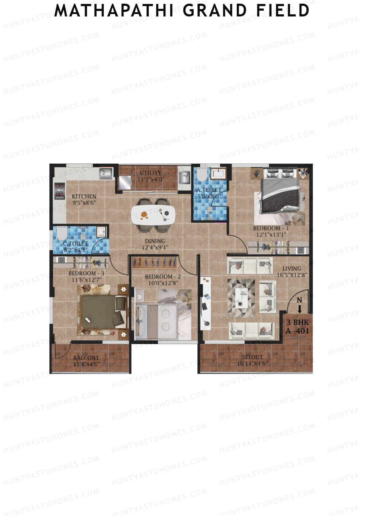 Mathapathi Grand Field Block B Unit 1 Floor Plan