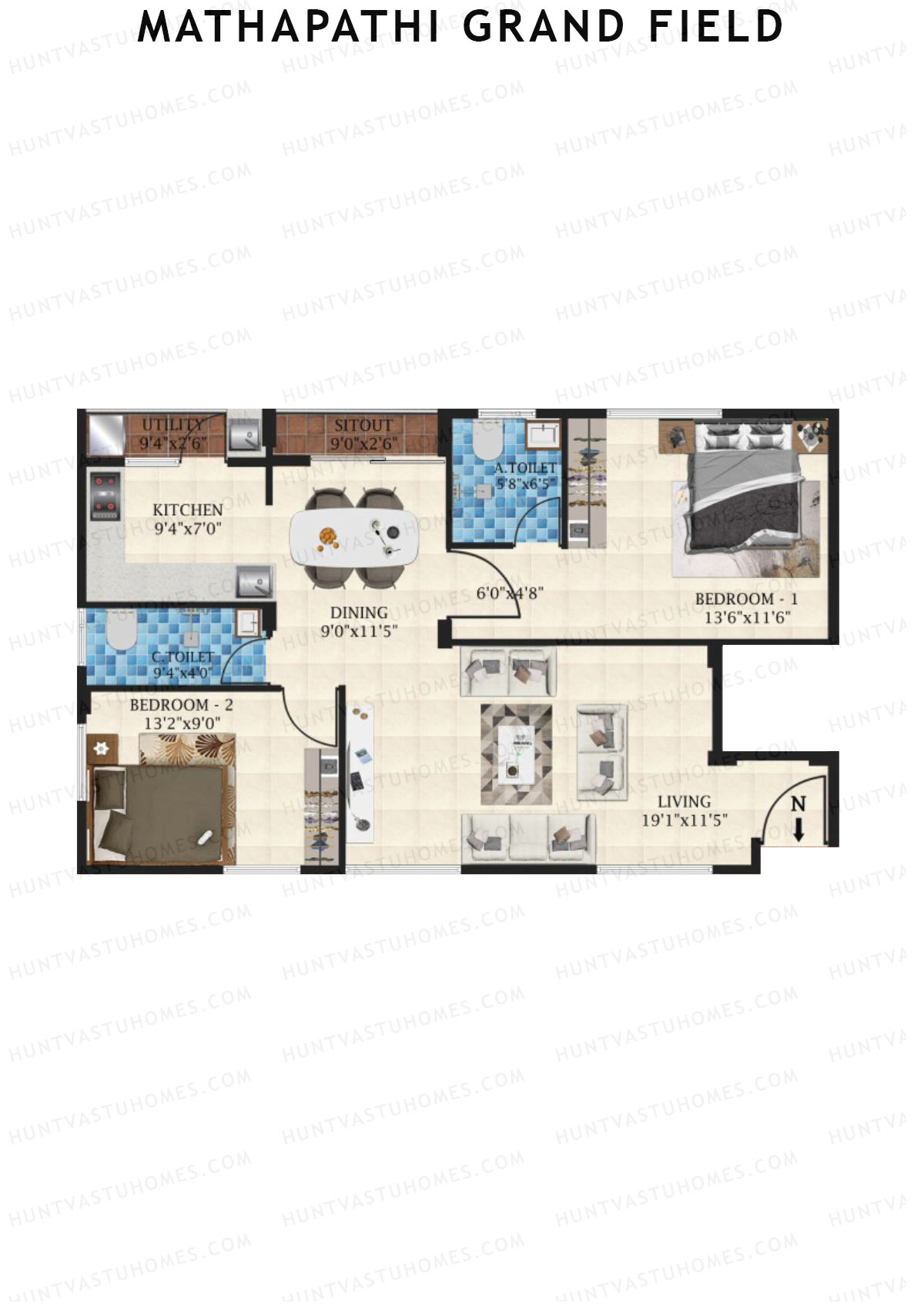 Mathapathi Grand Field Block C Unit 2 Floor Plan