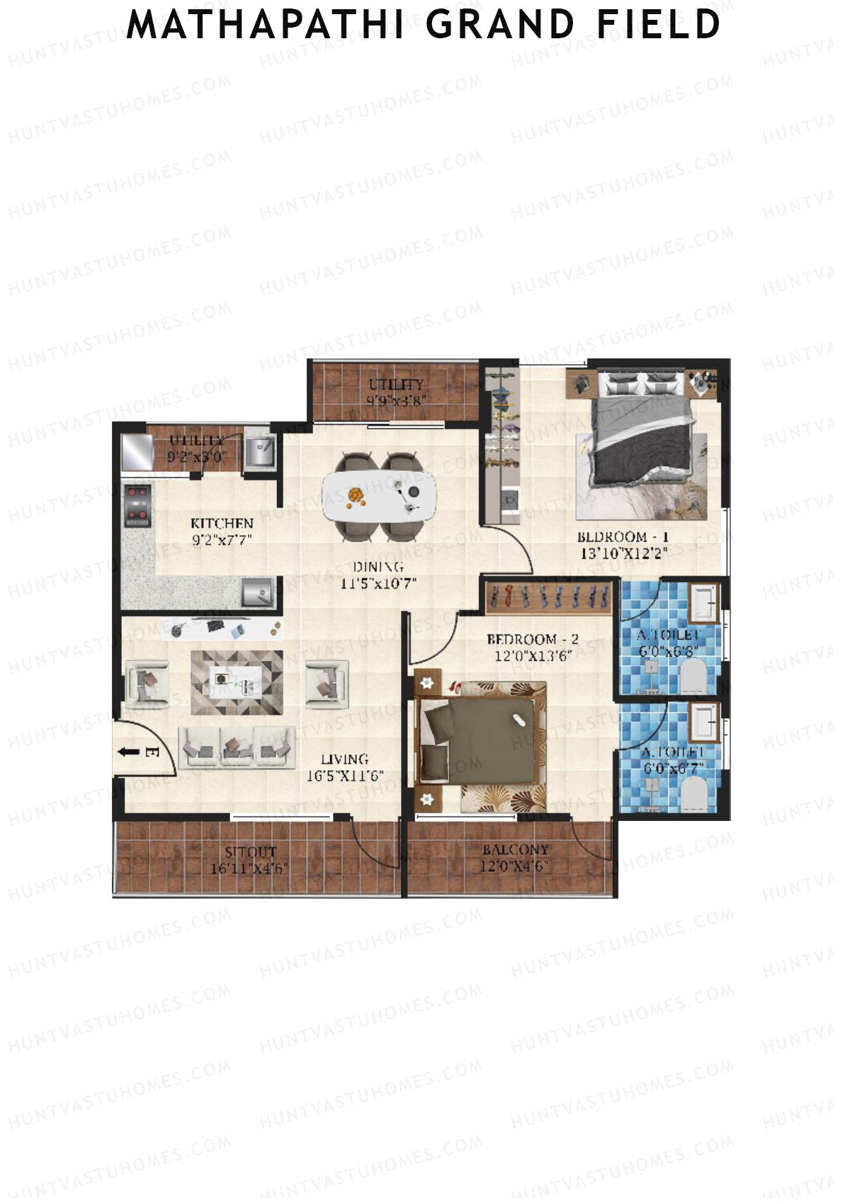 Mathapathi Grand Field Block C Unit 6 Floor Plan