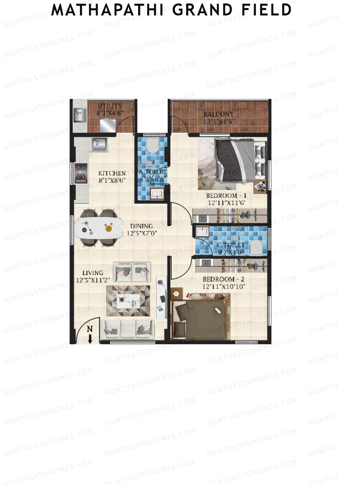 Mathapathi Grand Field Block E Unit 5 Floor Plan