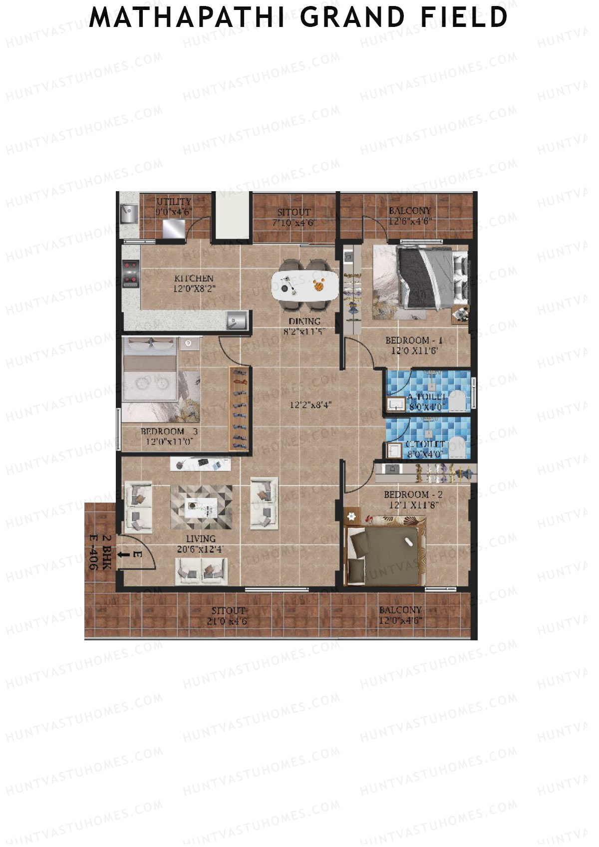 Mathapathi Grand Field Block E Unit 6 Floor Plan