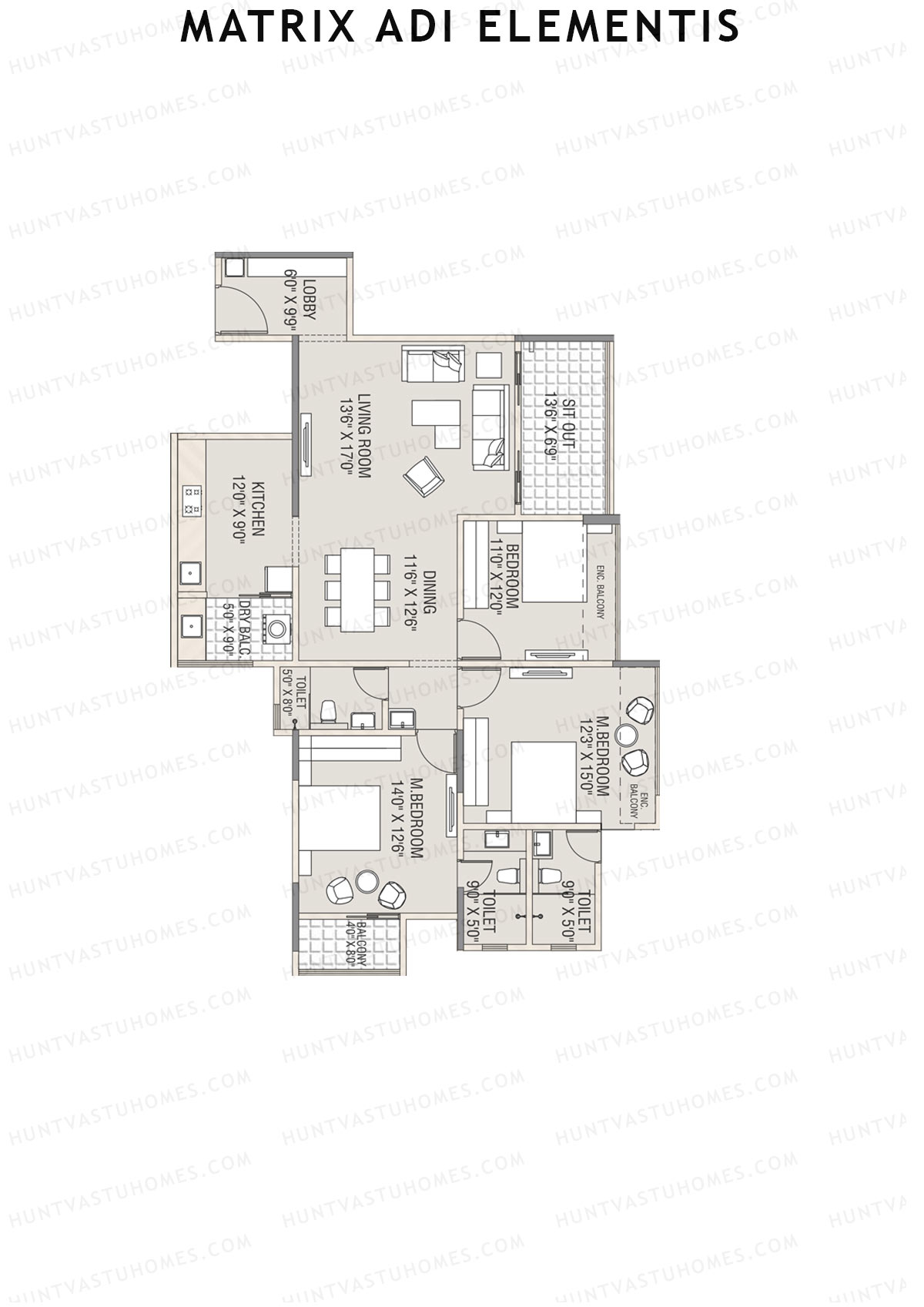 Matrix Adi Elementis Tower 1 Unit 3 Floor Plan