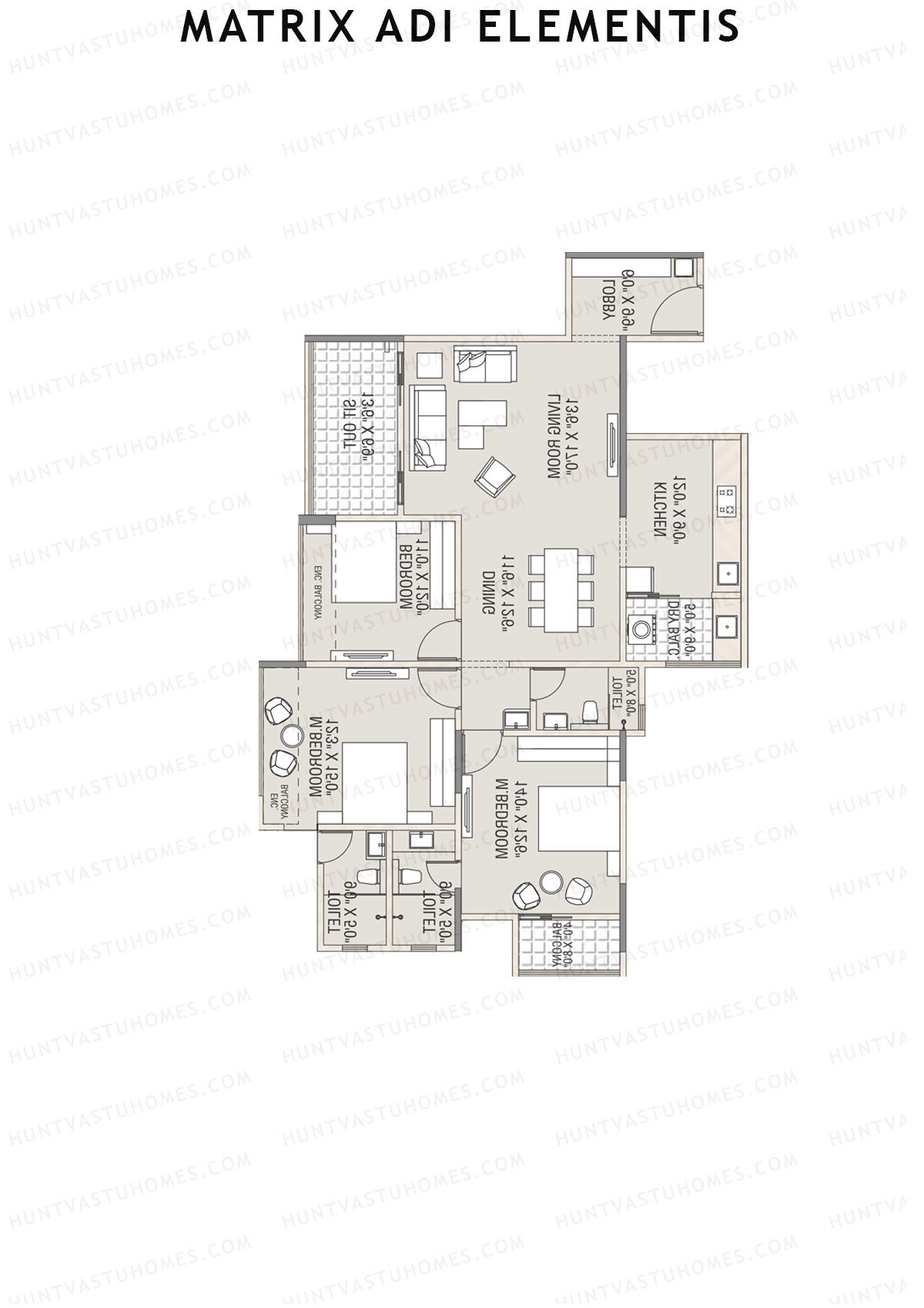 Matrix Adi Elementis Tower 1 Unit 4 Floor Plan