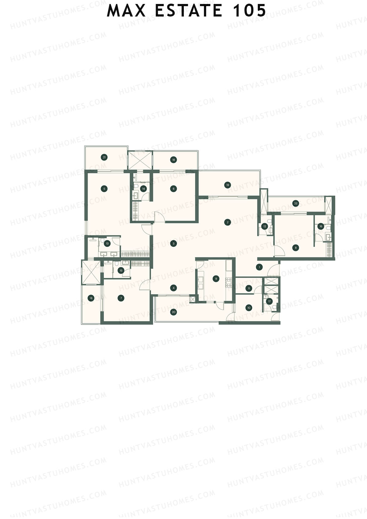 Max Estate 105 Tower 1 Unit 1 Floor Plan