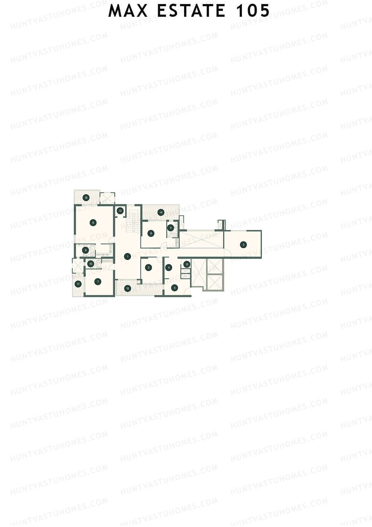 Max Estate 105 Tower 1 Unit 1 (Penthouse) Floor Plan