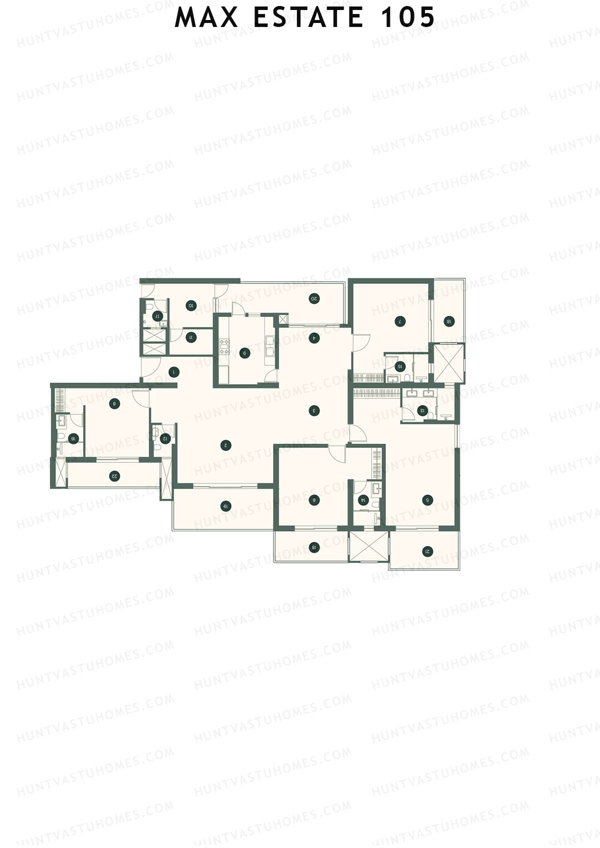 Max Estate 105 Tower 1 Unit 3 Floor Plan
