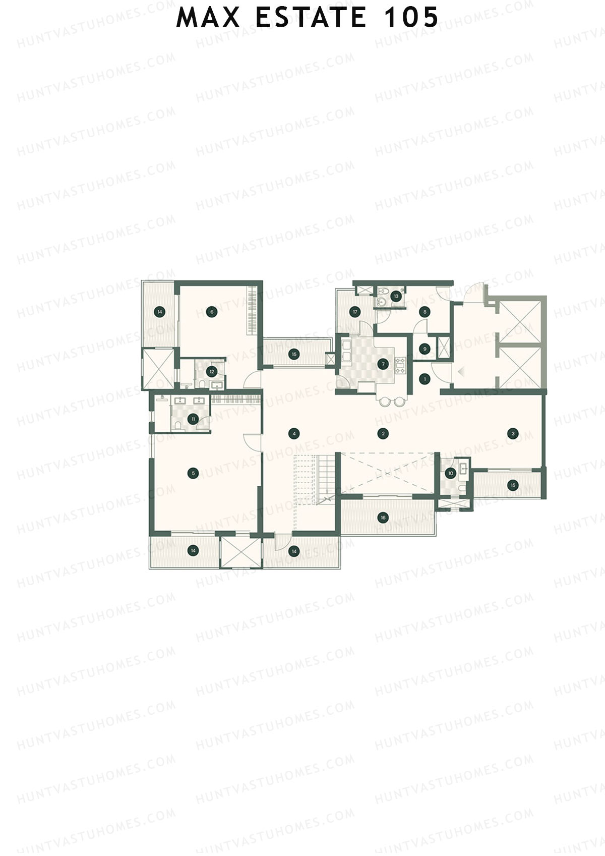 Max Estate 105 Tower 1 Unit 4 (Duplex ) Floor Plan