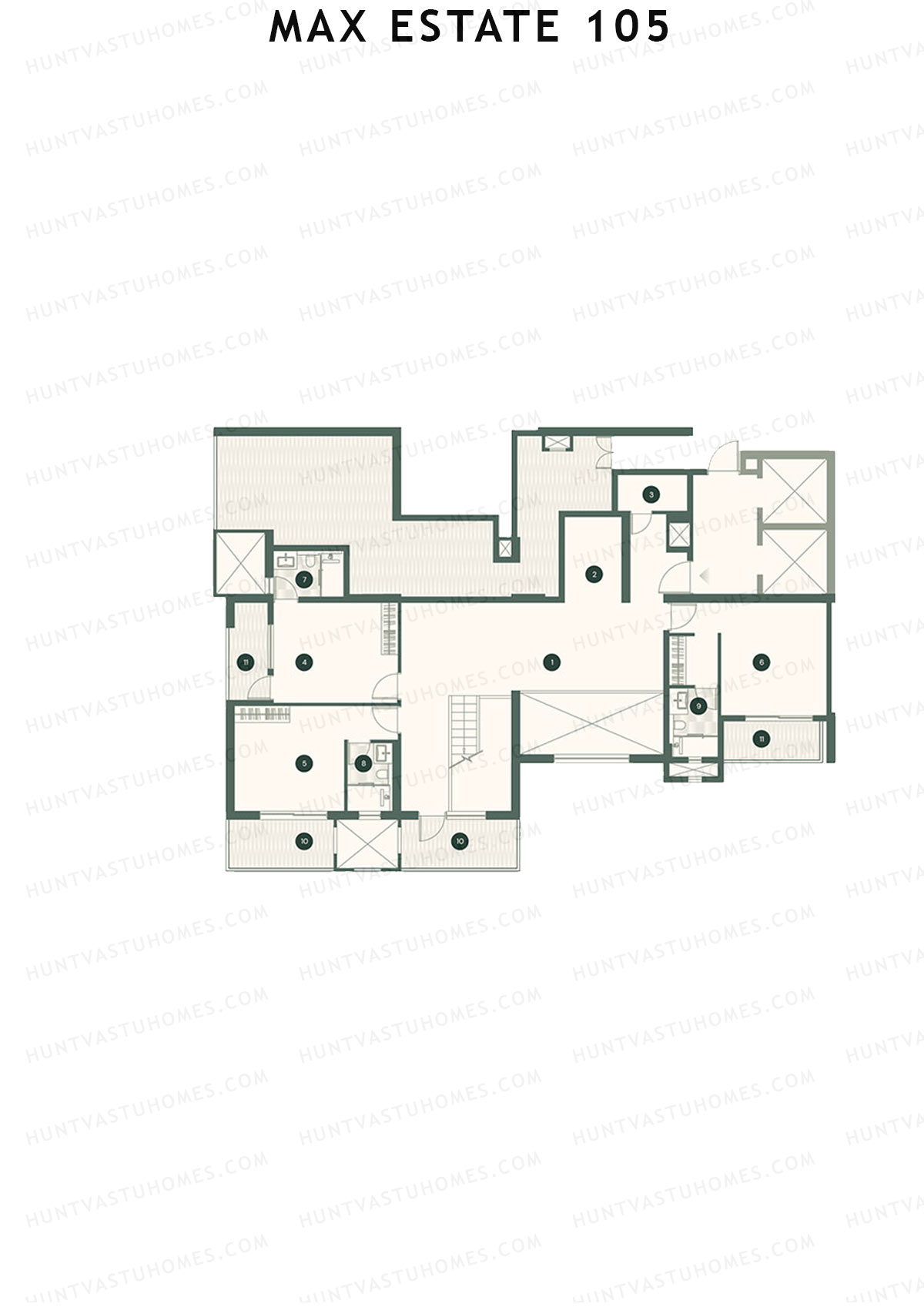Max Estate 105 Tower 1 Unit 4 (Duplex ) Floor Plan
