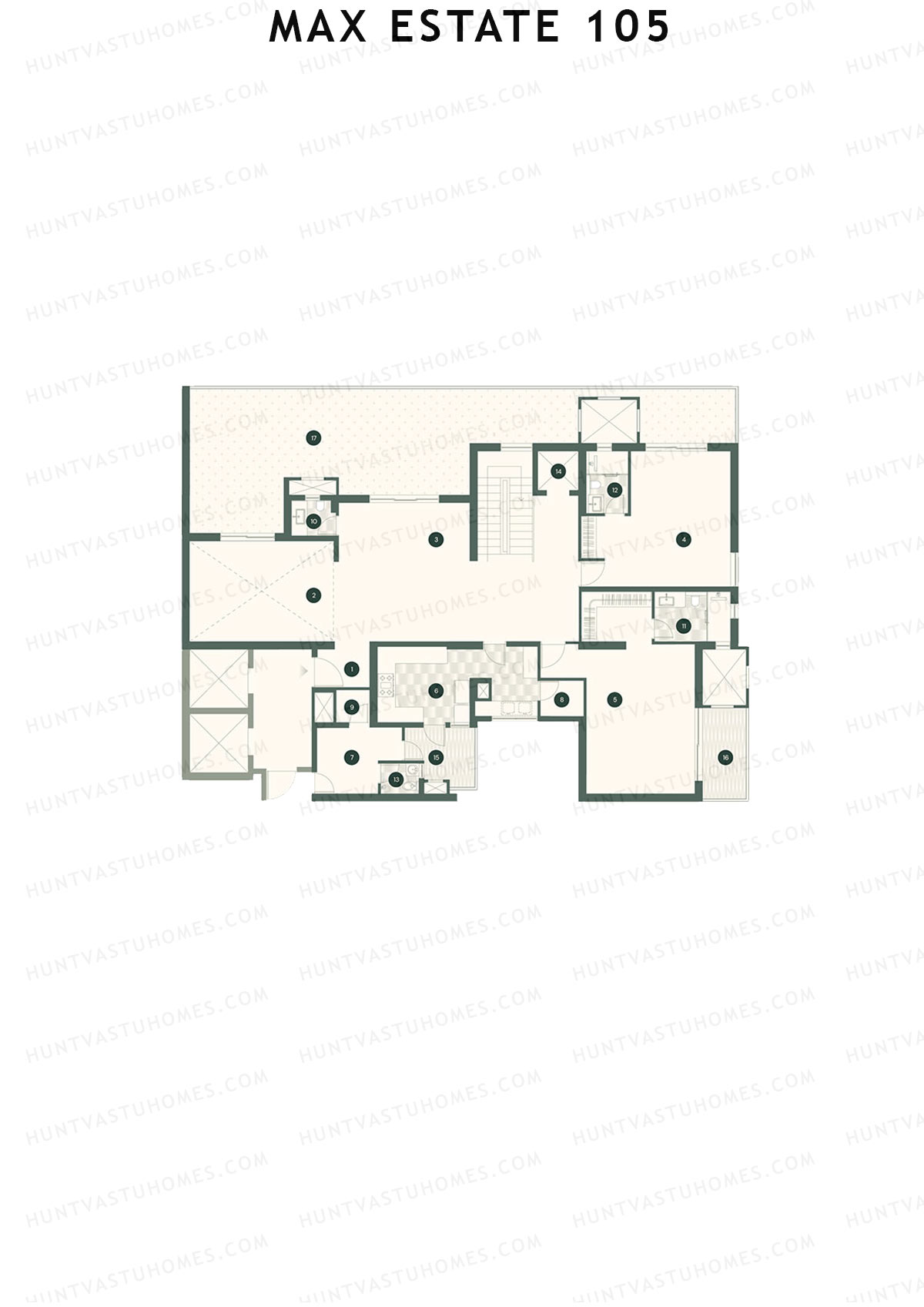 Max Estate 105 Tower 1 Unit 2 (Duplex ) Floor Plan
