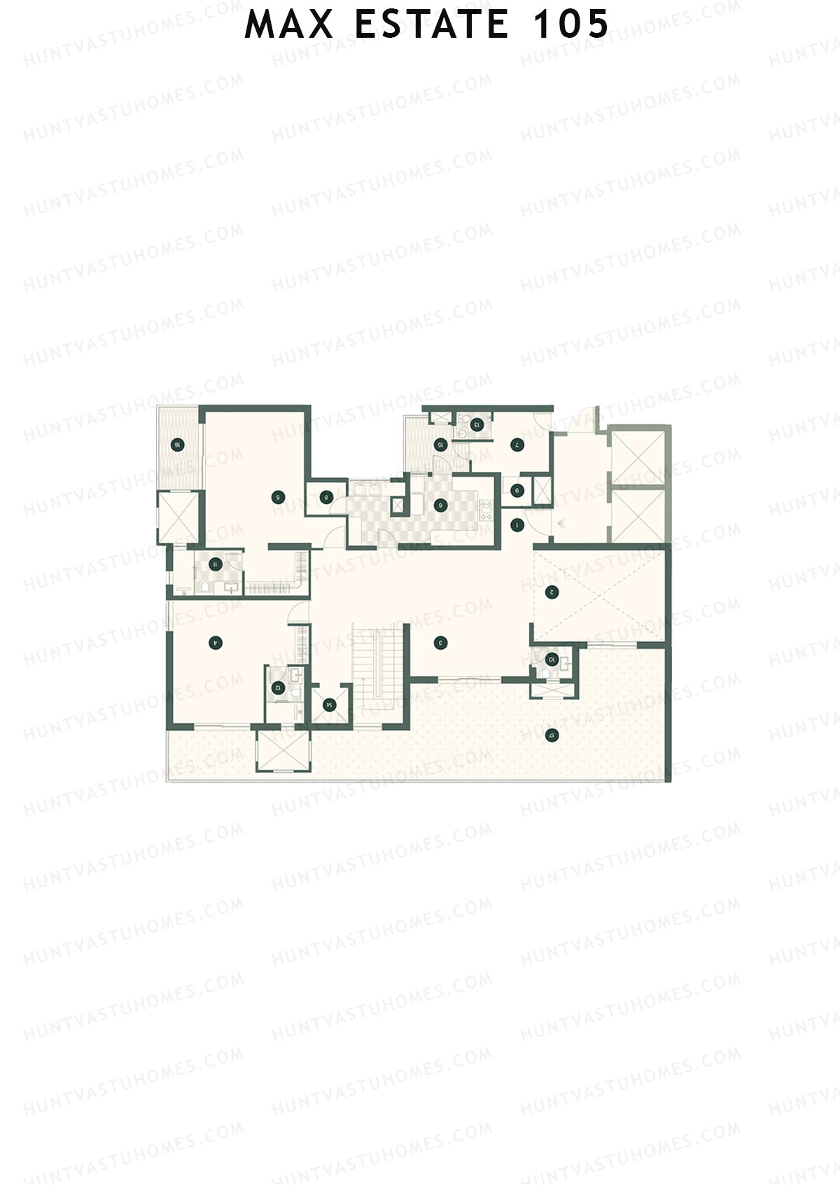 Max Estate 105 Tower 1 Unit 4 (Duplex ) Floor Plan
