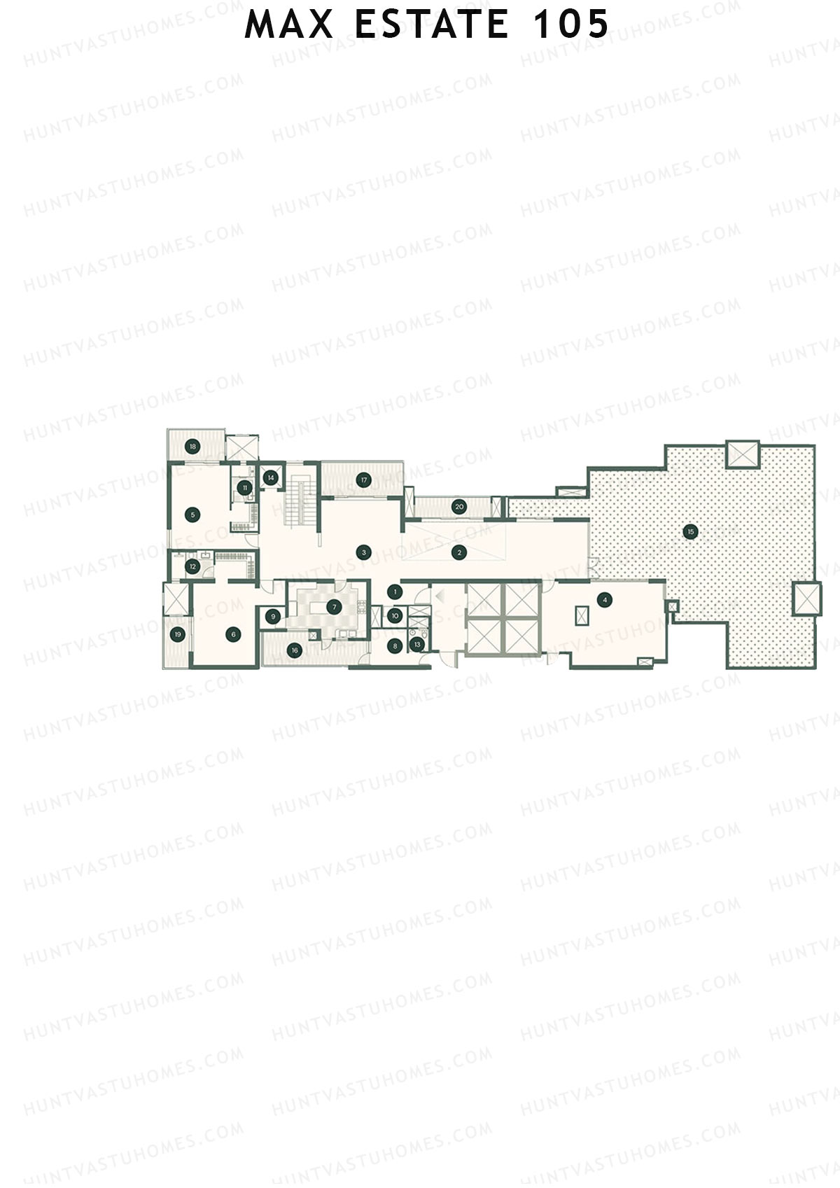 Max Estate 105 Tower 2 Unit 1 (Penthouse) Floor Plan