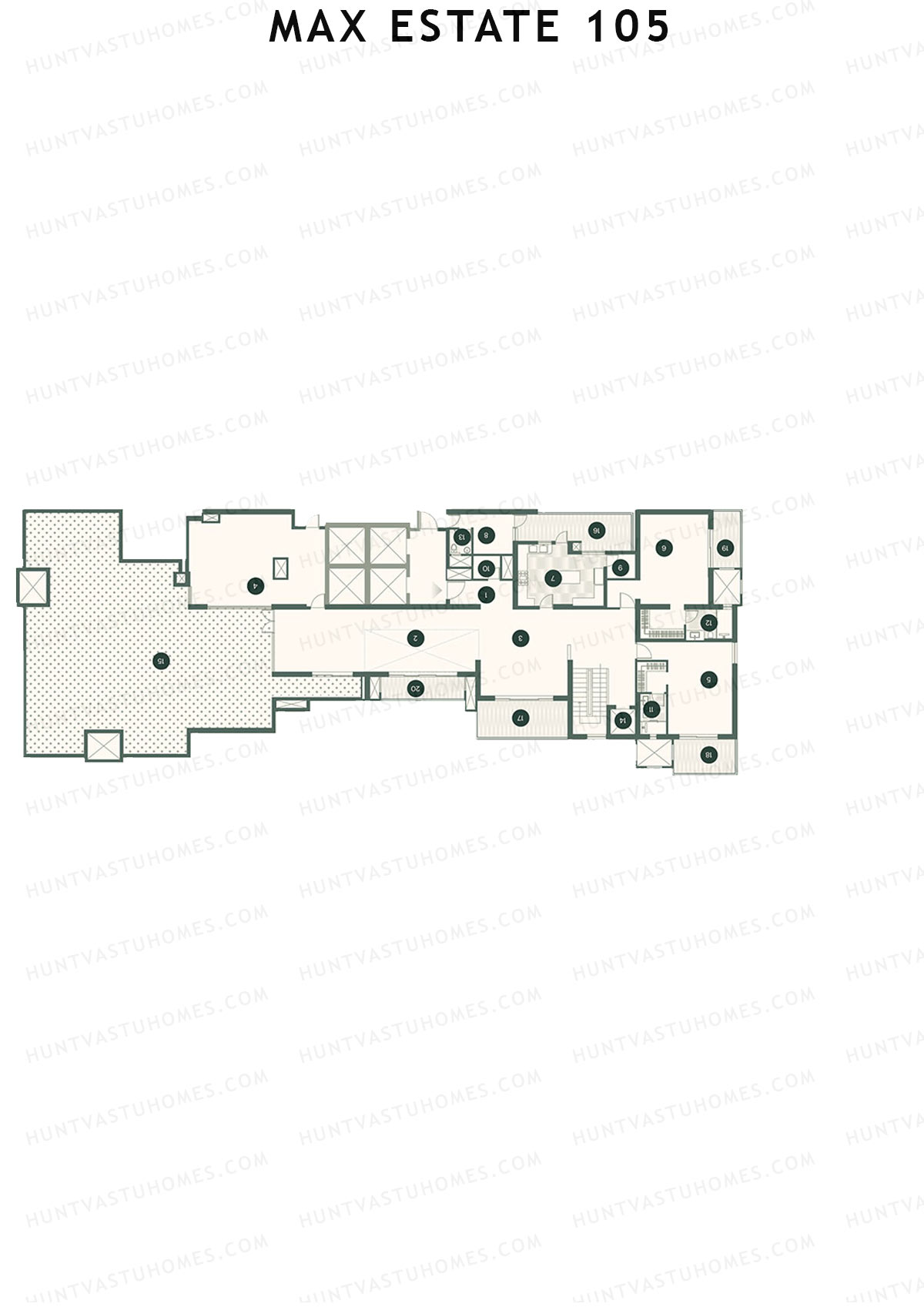 Max Estate 105 Tower 2 Unit 3 (Penthouse) Floor Plan