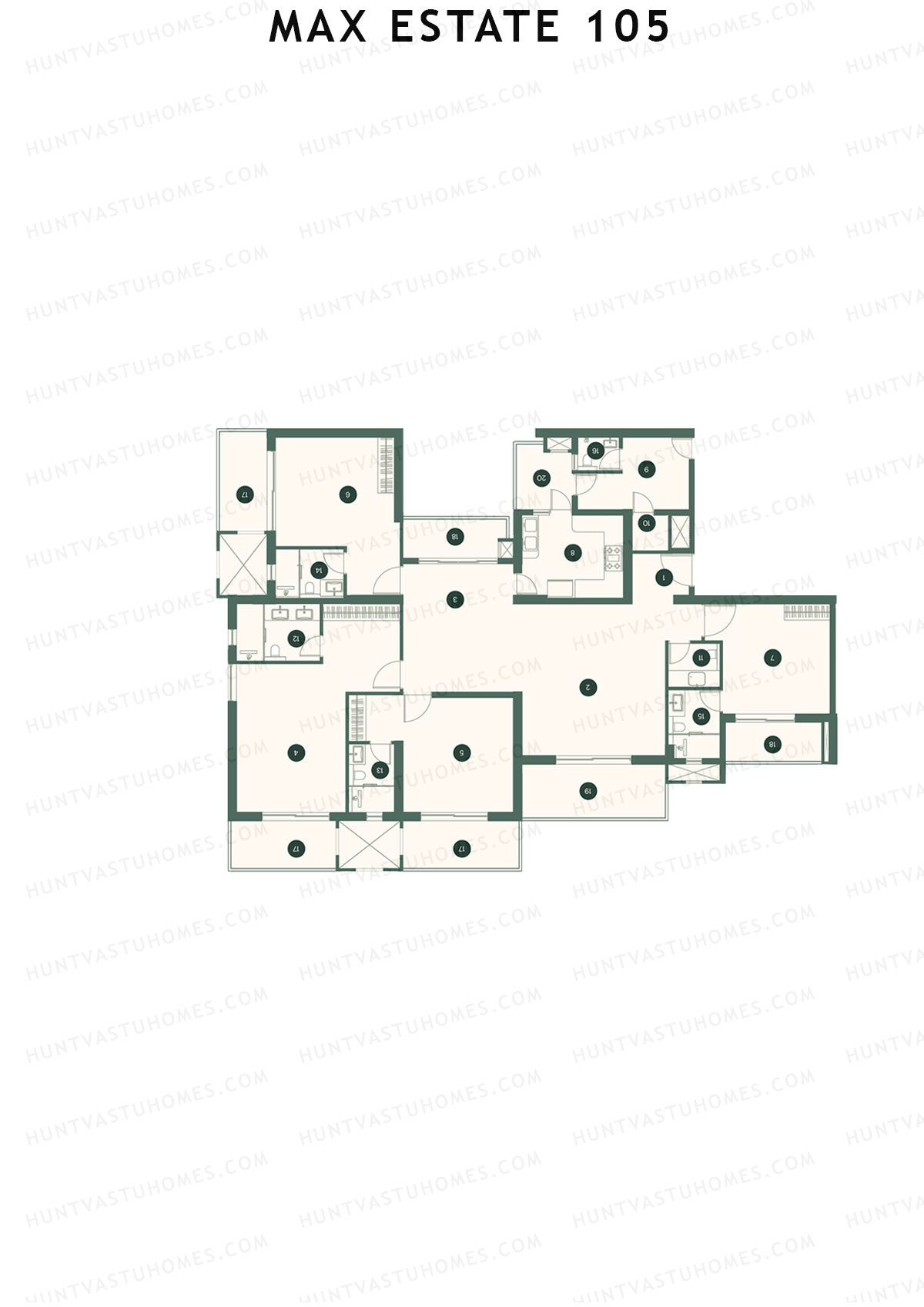 Max Estate 105 Tower 2 Unit 4 Floor Plan
