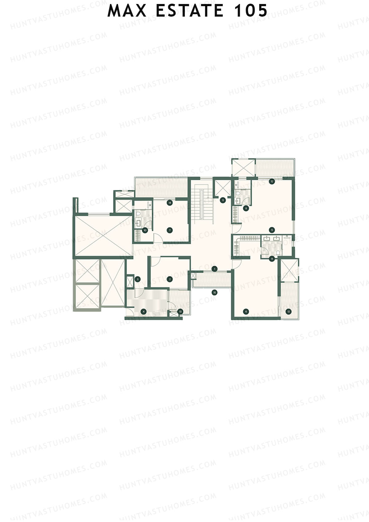 Max Estate 105 Tower 2 Unit 2 (Duplex ) Floor Plan
