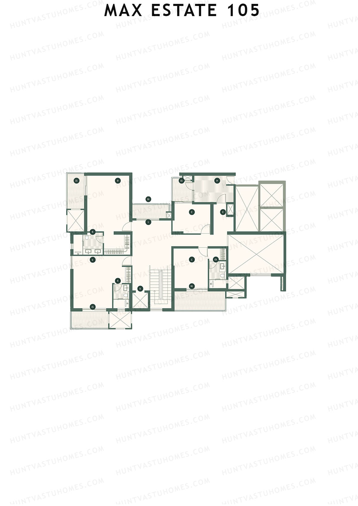 Max Estate 105 Tower 2 Unit 4 (Duplex ) Floor Plan