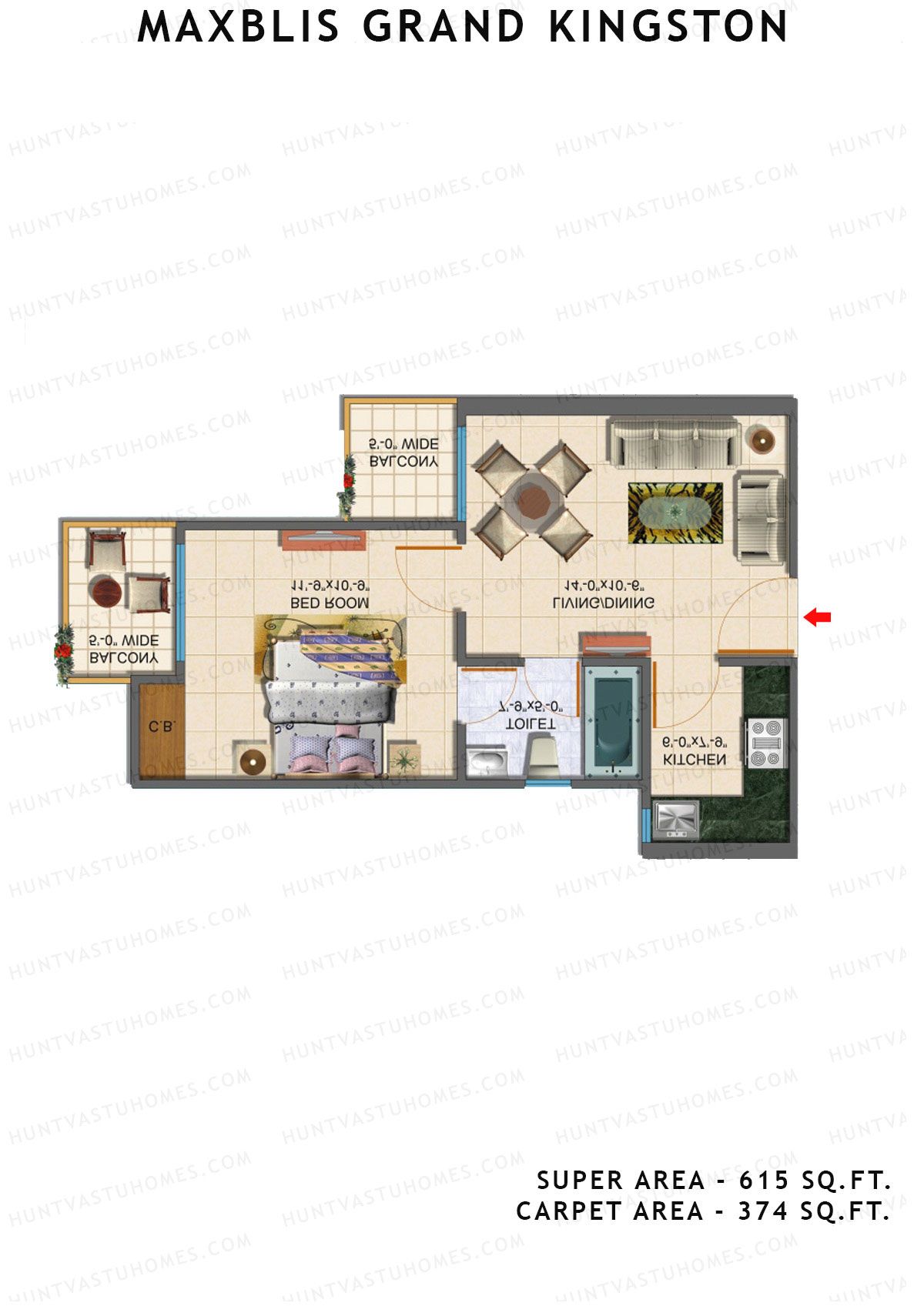 Maxblis Grand Kingston Tower A Unit 7, 9, 11 Floor Plan