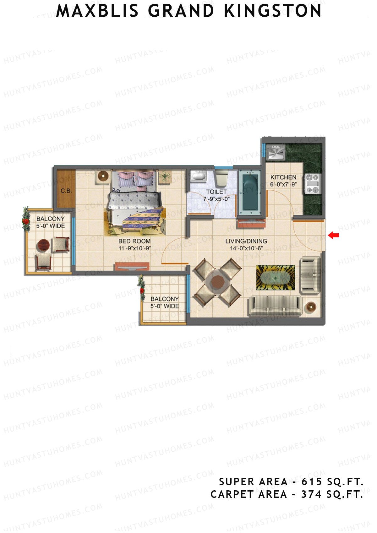 Maxblis Grand Kingston Tower A Unit 8, 10, 12 Floor Plan