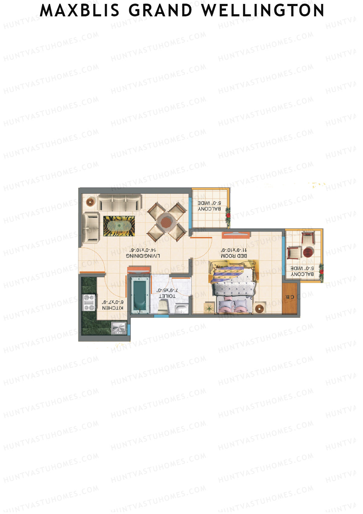 Maxblis Grand Wellington Tower A Unit 2 Floor Plan