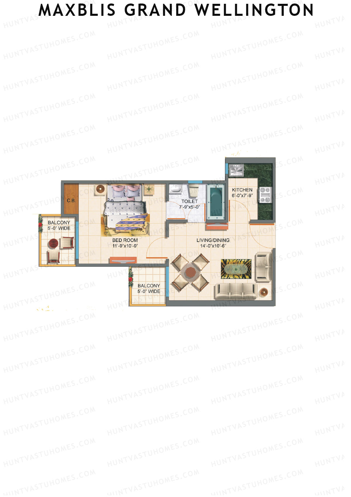 Maxblis Grand Wellington Tower A Unit 8 Floor Plan