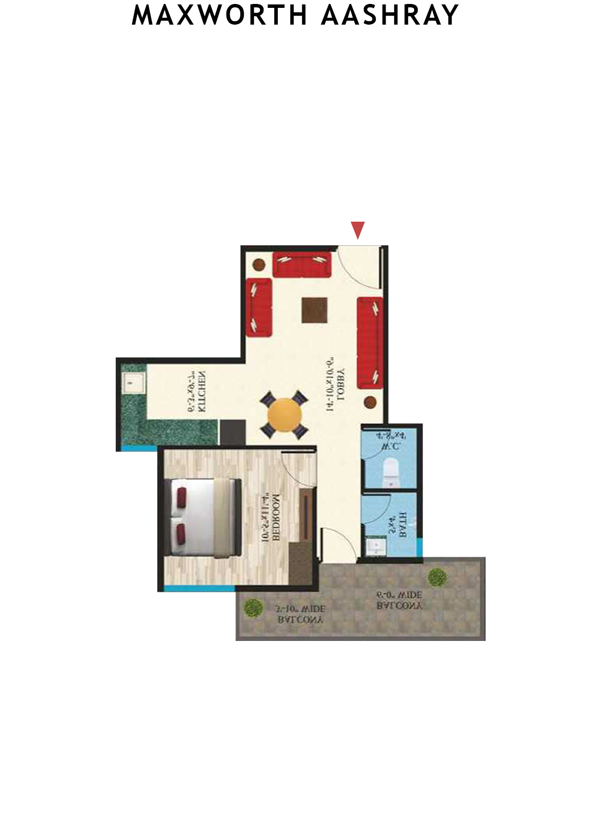 Maxworth Aashray Tower 10 Unit 7 (Type 17) Floor Plan