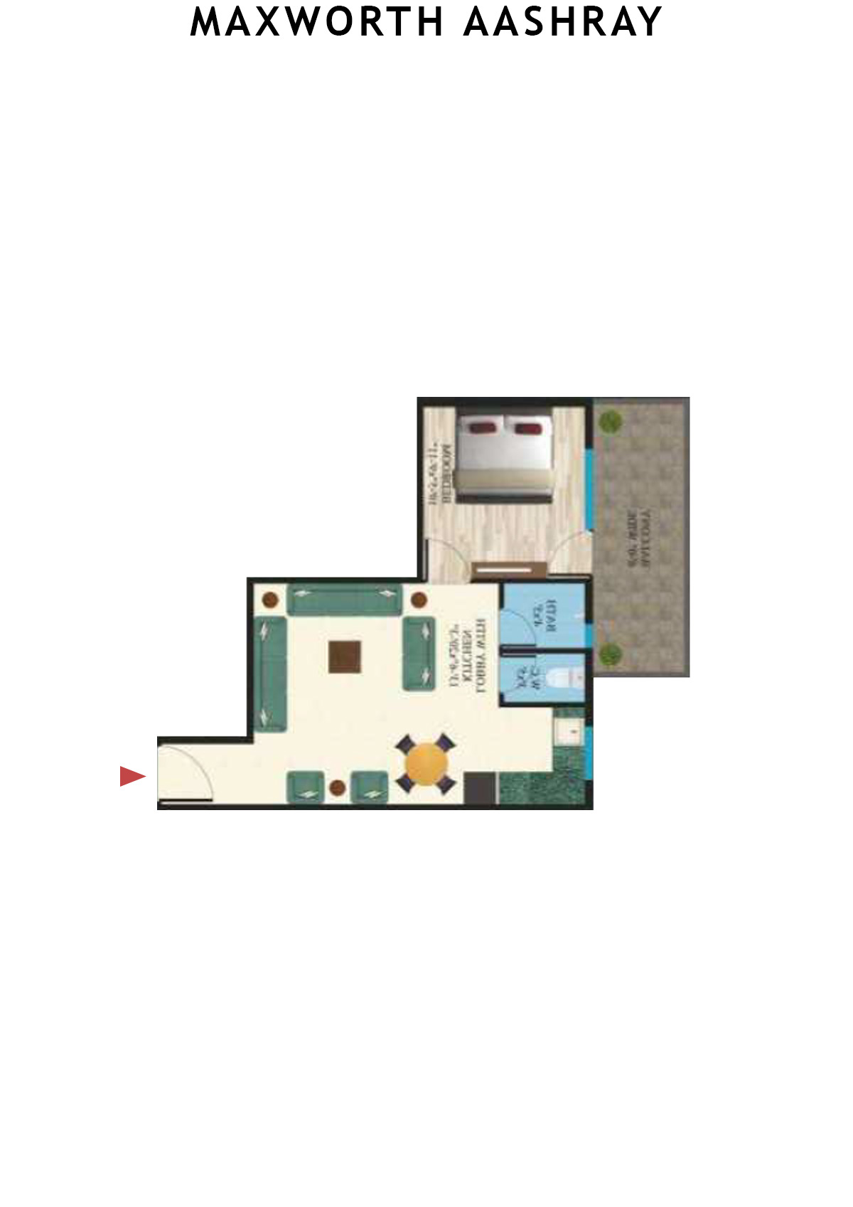 Maxworth Aashray Tower 9 Unit 3 (Type 7) Floor Plan