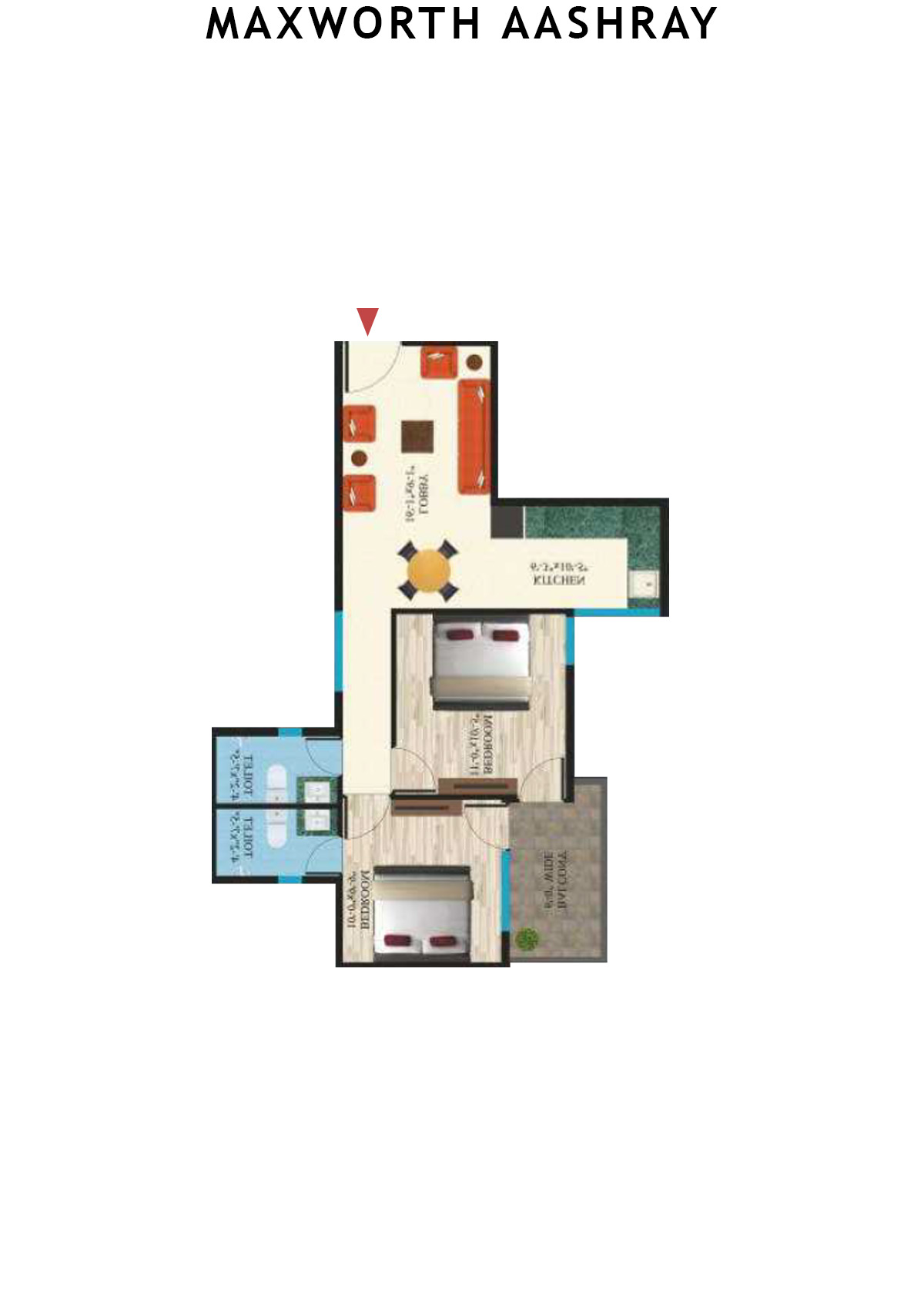 Maxworth Aashray Tower 9 Unit 5 (Type 10) Floor Plan