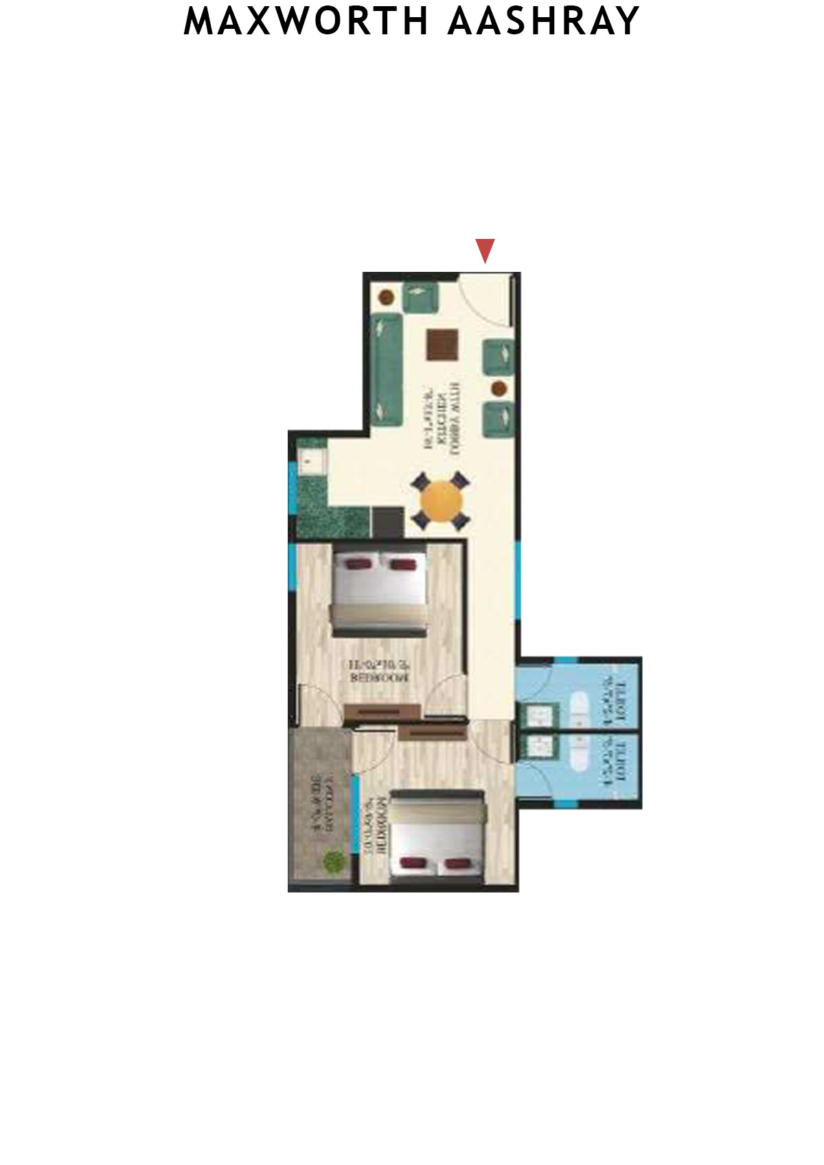 Maxworth Aashray Tower 9 Unit 6 (Type 11) Floor Plan