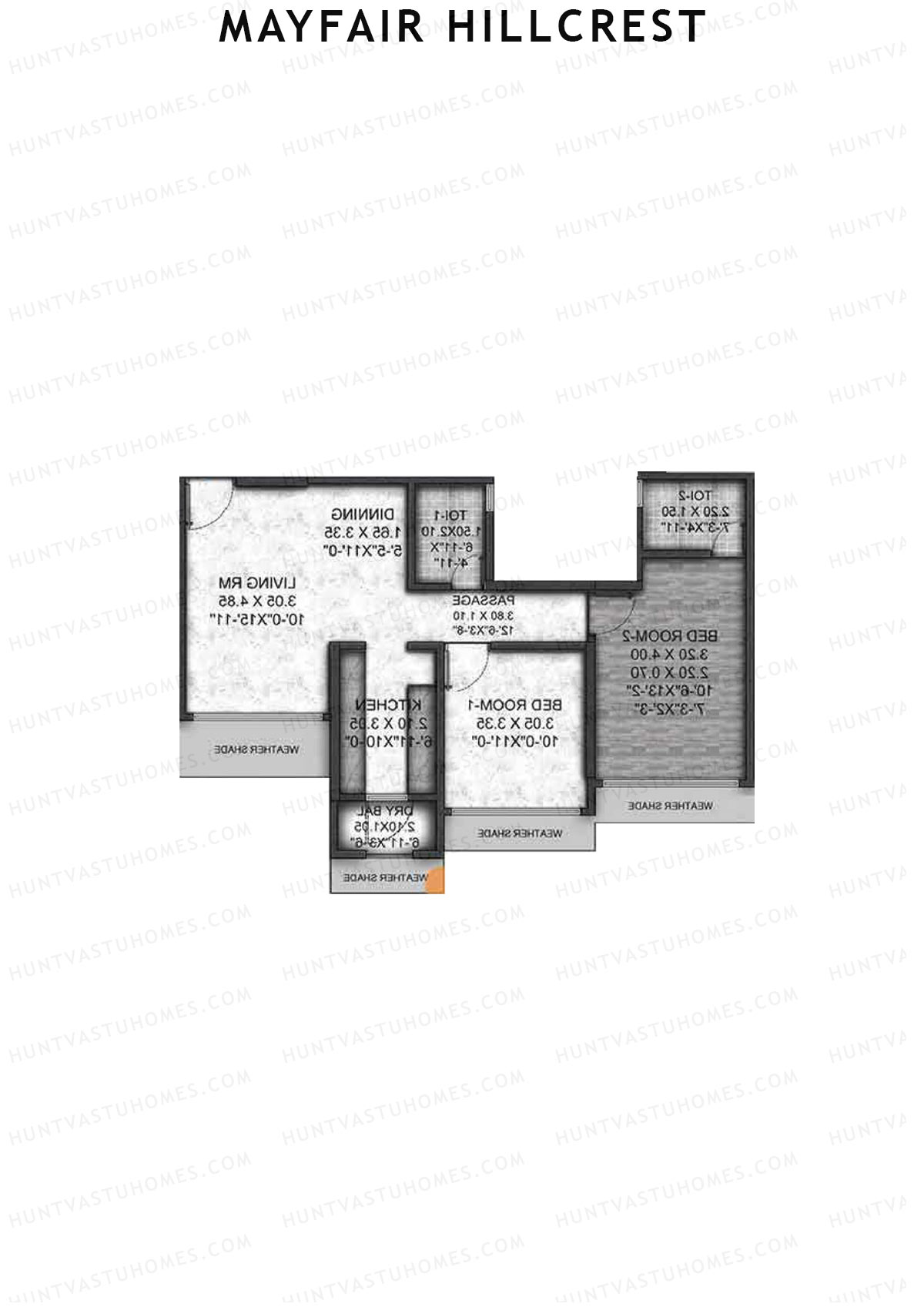 Mayfair Hillcrest Wing A Unit 2 Floor Plan