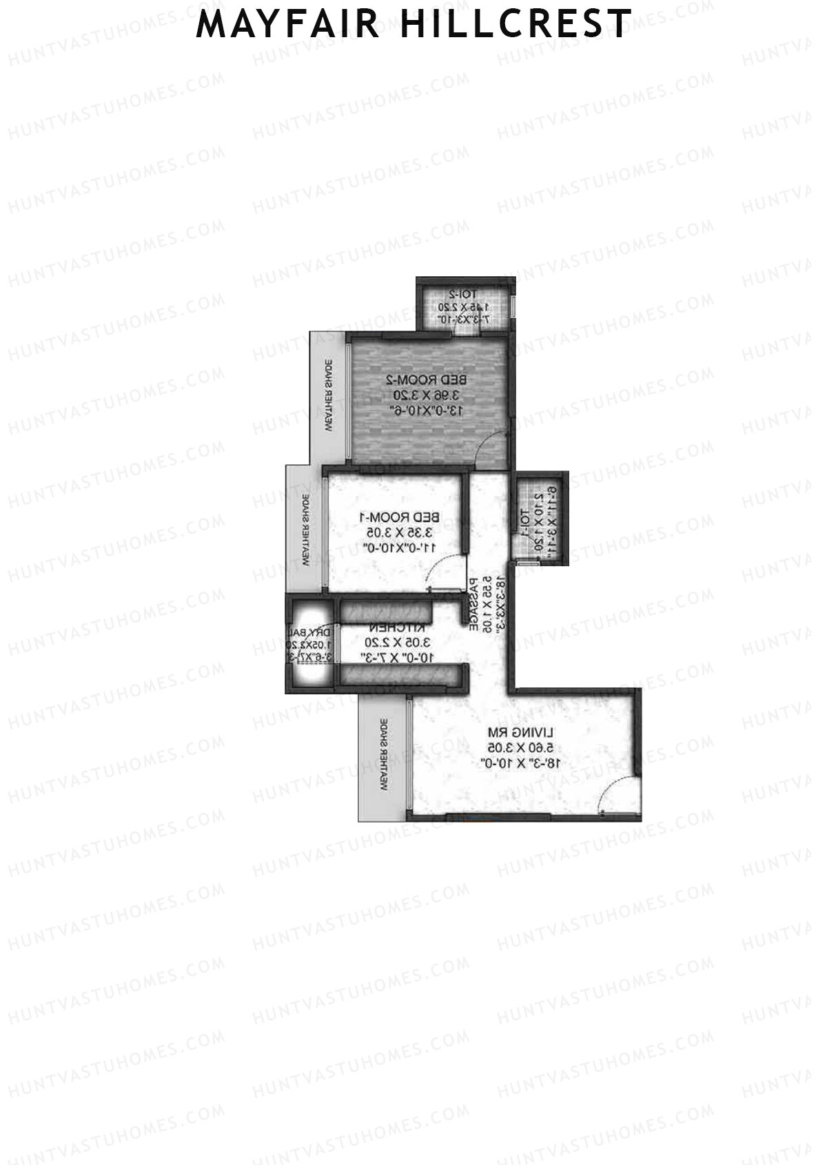 Mayfair Hillcrest Wing A Unit 4 Floor Plan