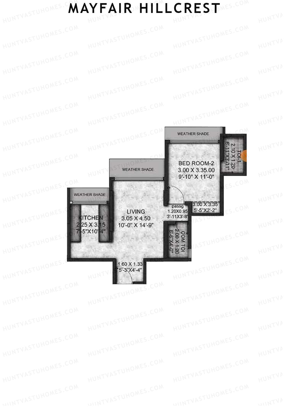 Mayfair Hillcrest Wing B Unit 1 Floor Plan