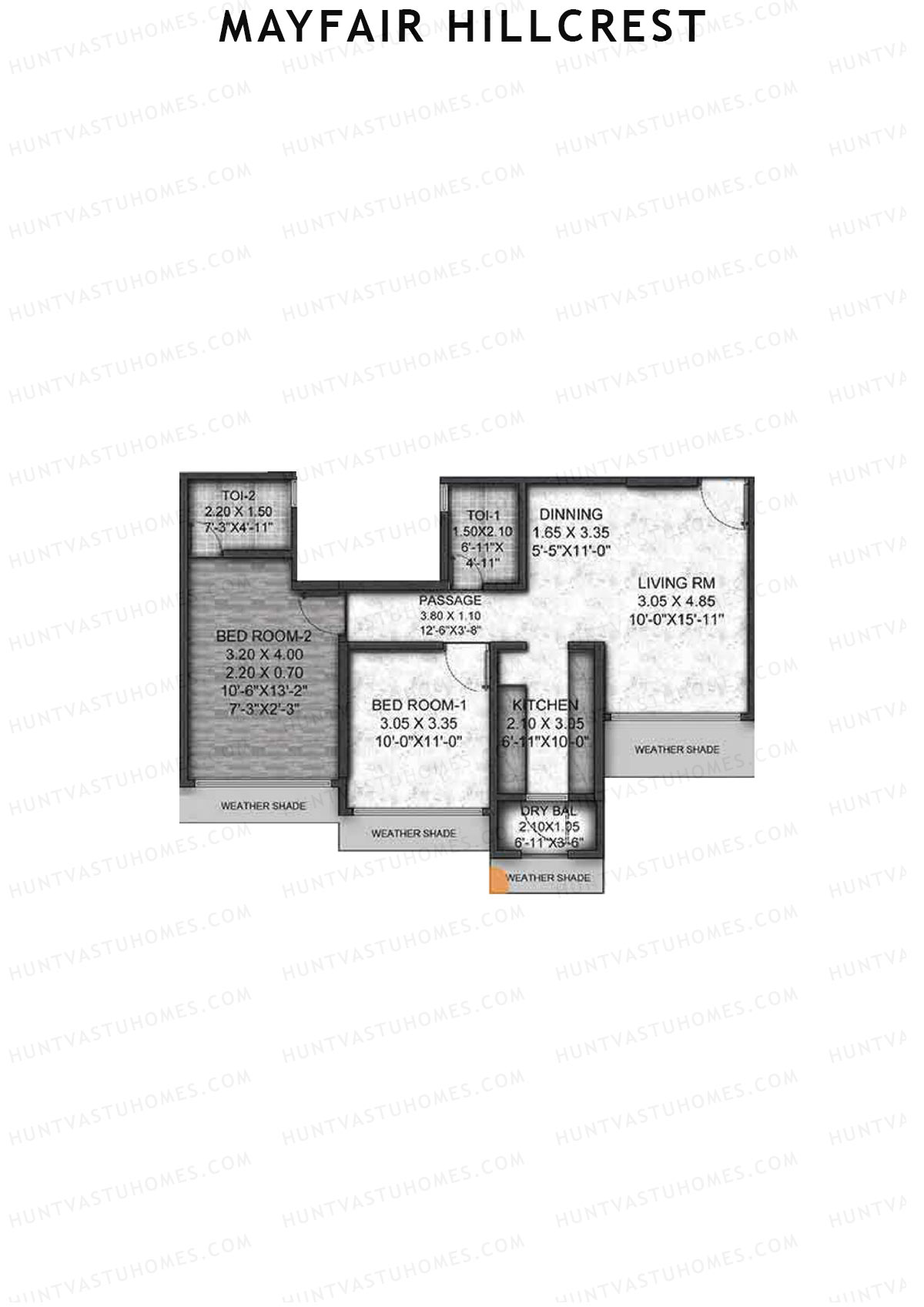 Mayfair Hillcrest Wing B Unit 4 Floor Plan