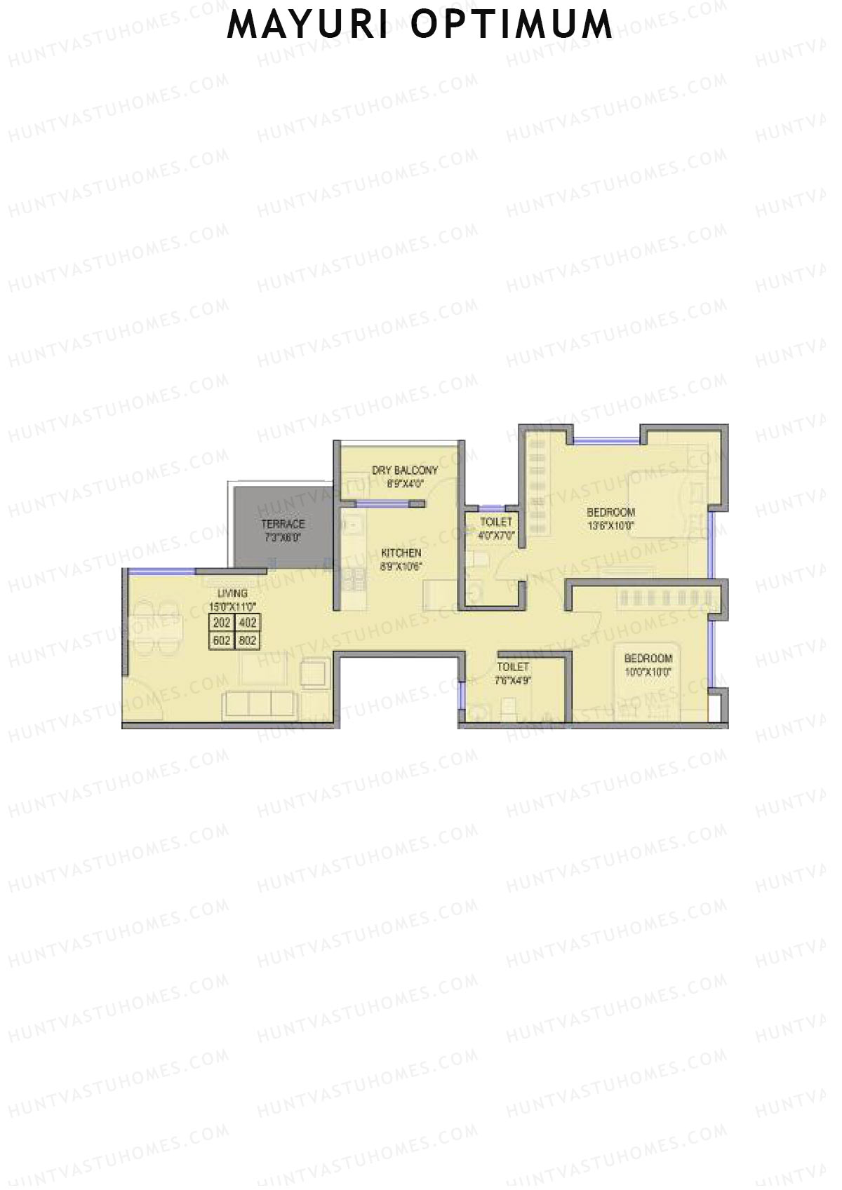 Mayuri Optimum Tower A Unit 2 Floor Plan