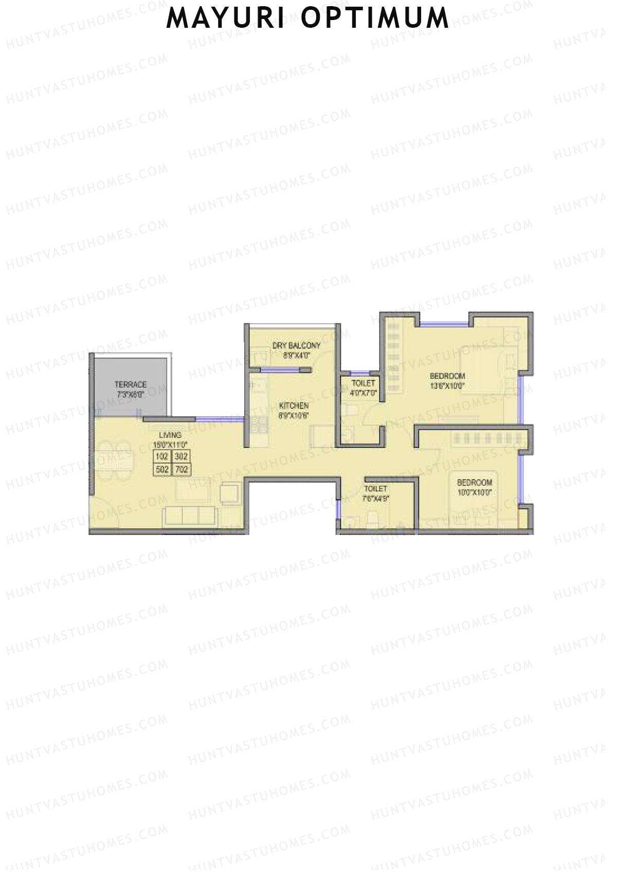 Mayuri Optimum Tower A Unit 2 Floor Plan