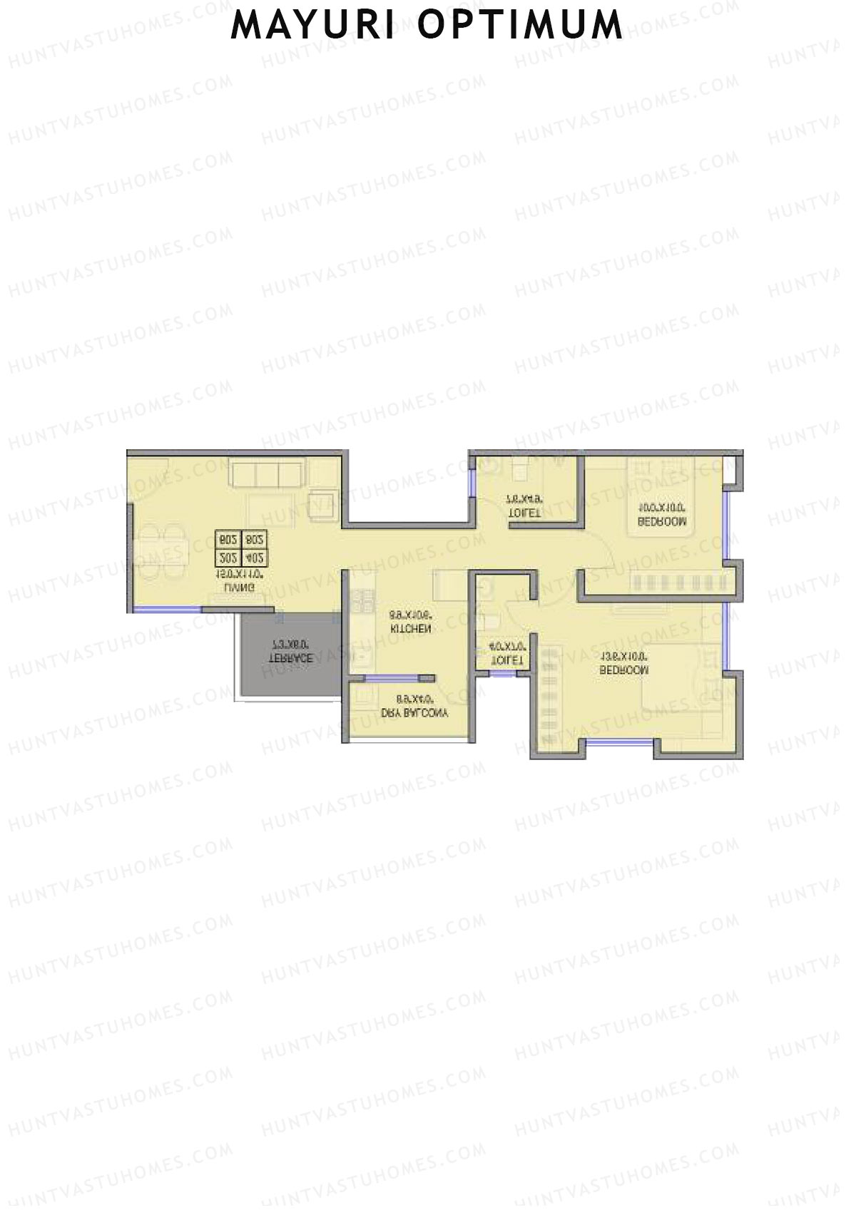 Mayuri Optimum Tower A Unit 3 Floor Plan