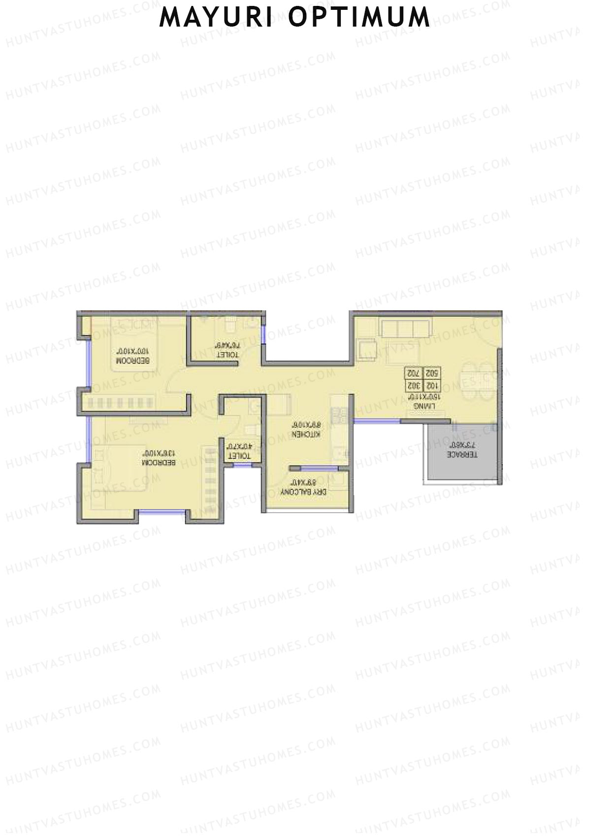 Mayuri Optimum Tower A Unit 4 Floor Plan