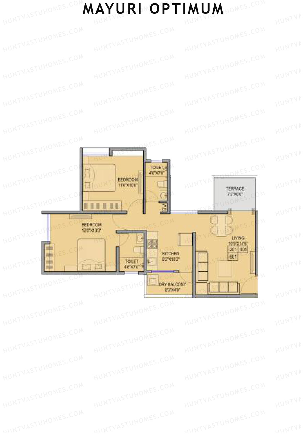 Mayuri Optimum Tower B Unit 1 Floor Plan