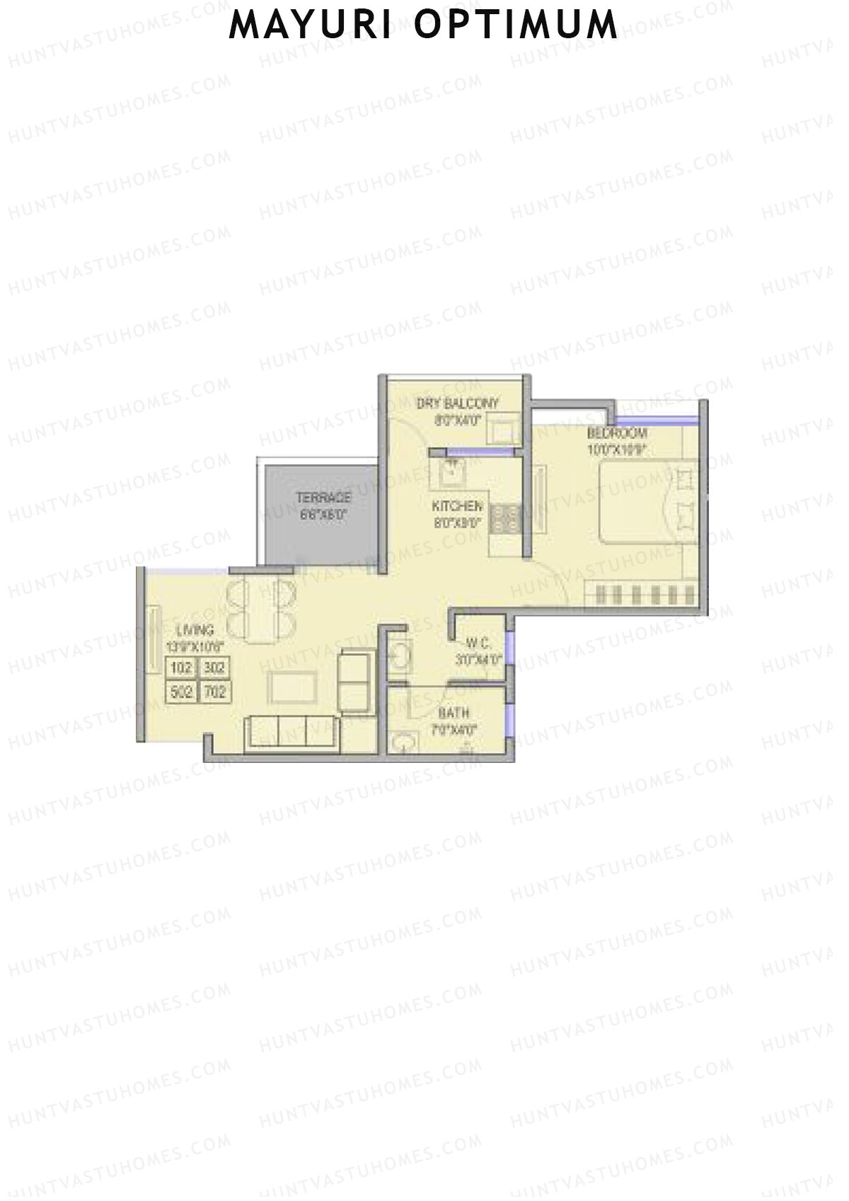 Mayuri Optimum Tower B Unit 2 Floor Plan