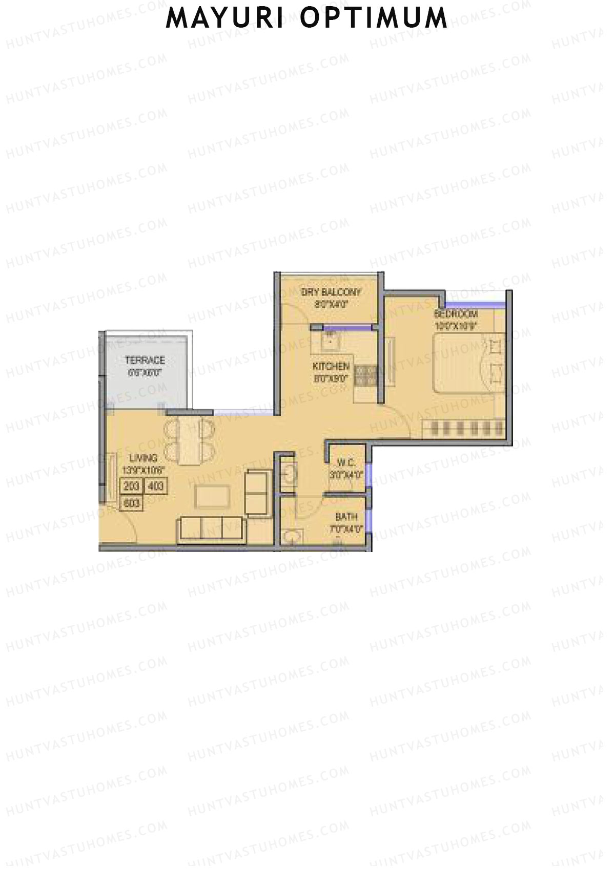 Mayuri Optimum Tower B Unit 3 Floor Plan