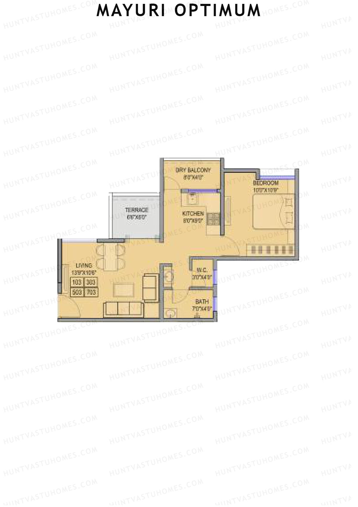 Mayuri Optimum Tower B Unit 3 Floor Plan