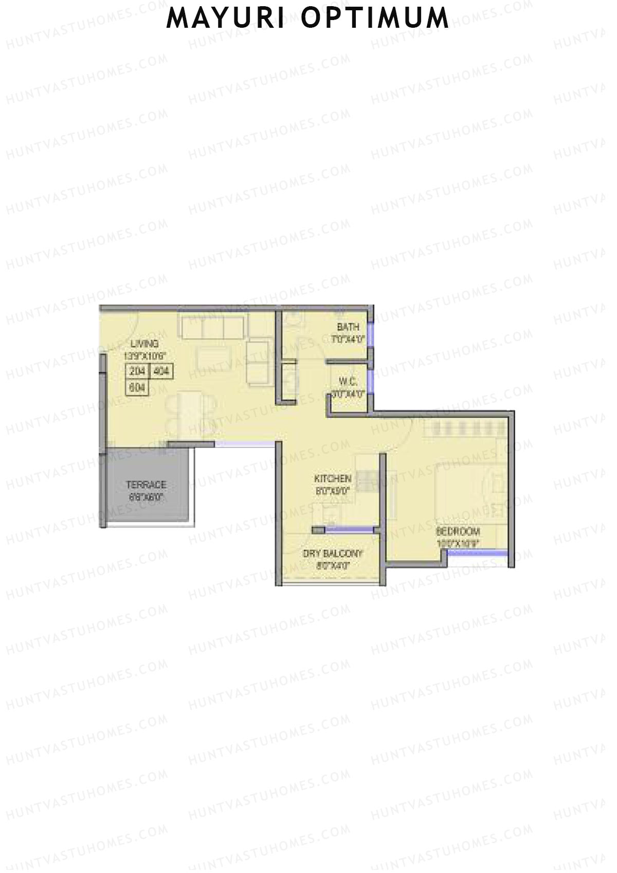 Mayuri Optimum Tower B Unit 4 Floor Plan