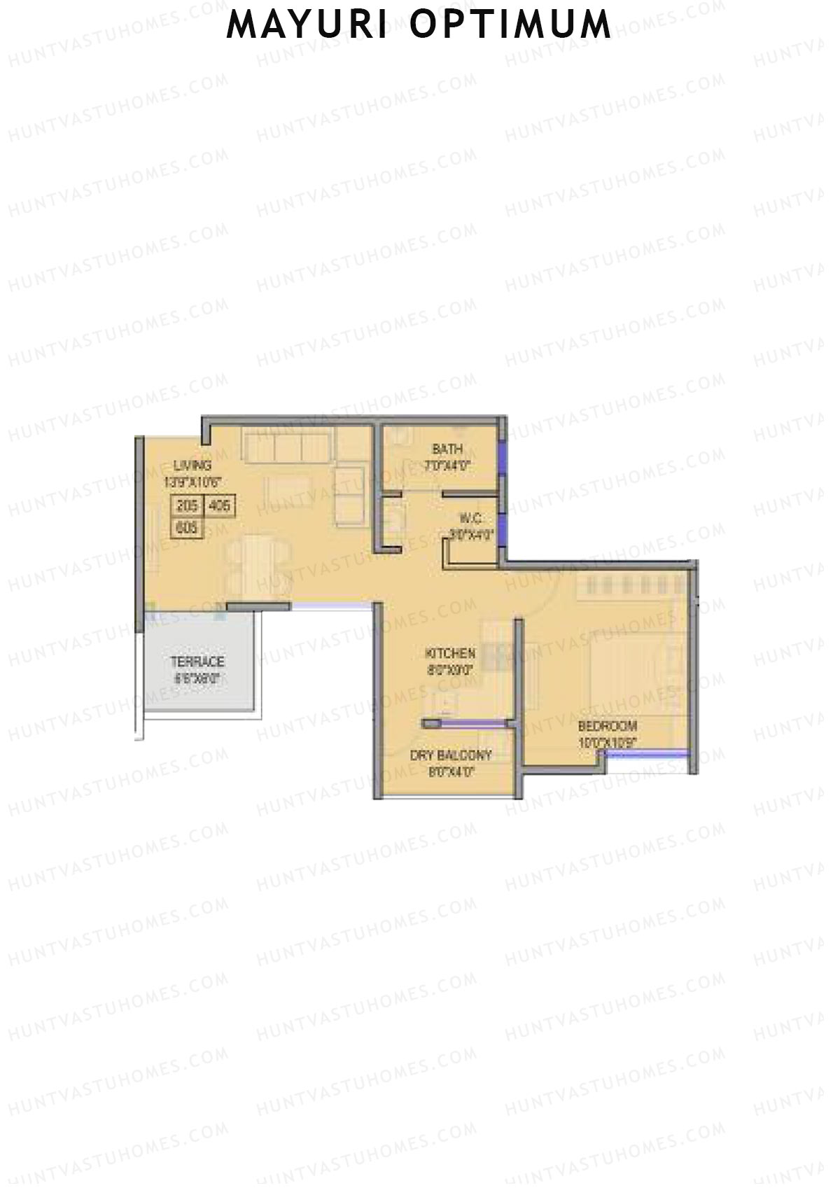 Mayuri Optimum Tower B Unit 5 Floor Plan