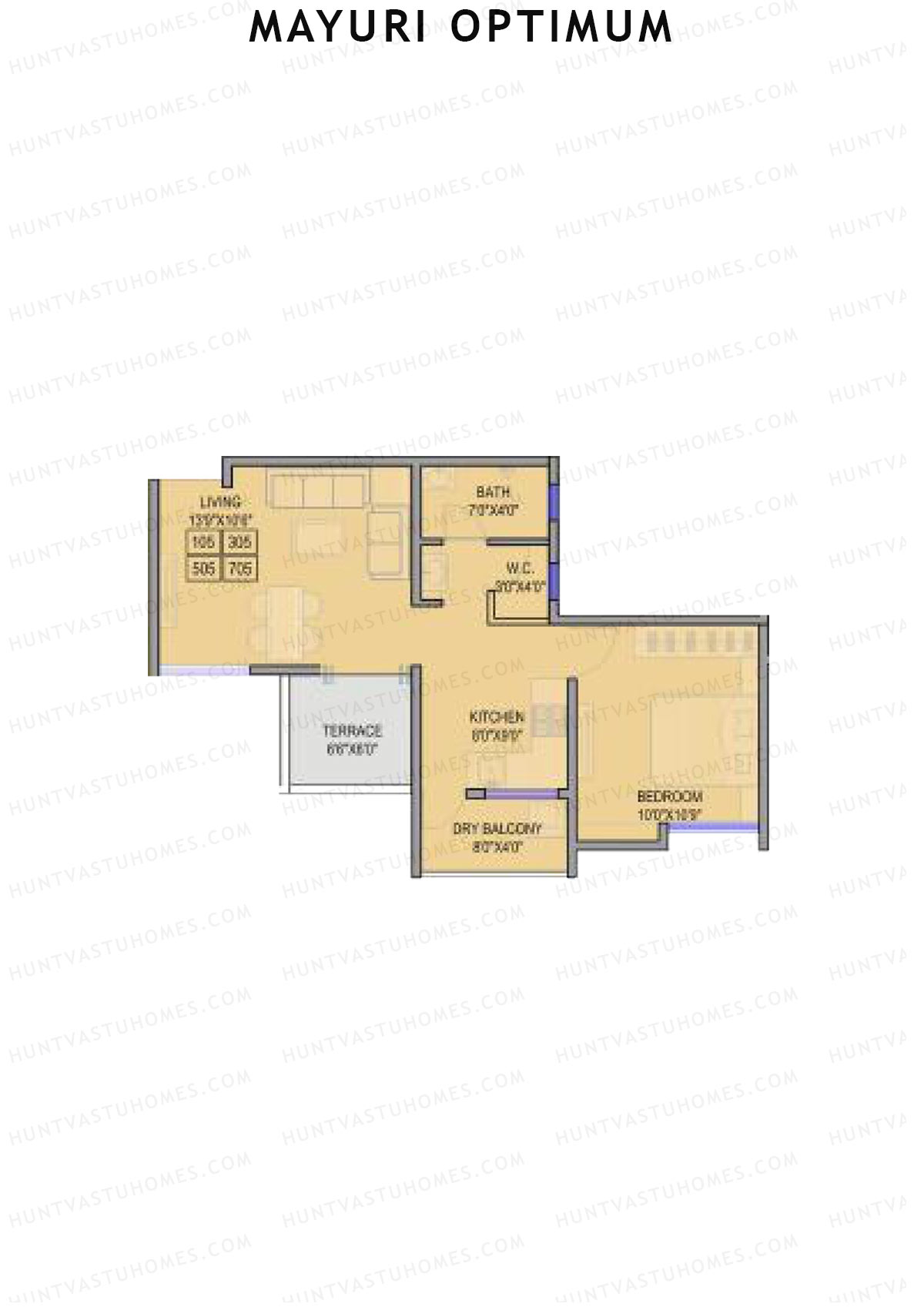 Mayuri Optimum Tower B Unit 5 Floor Plan