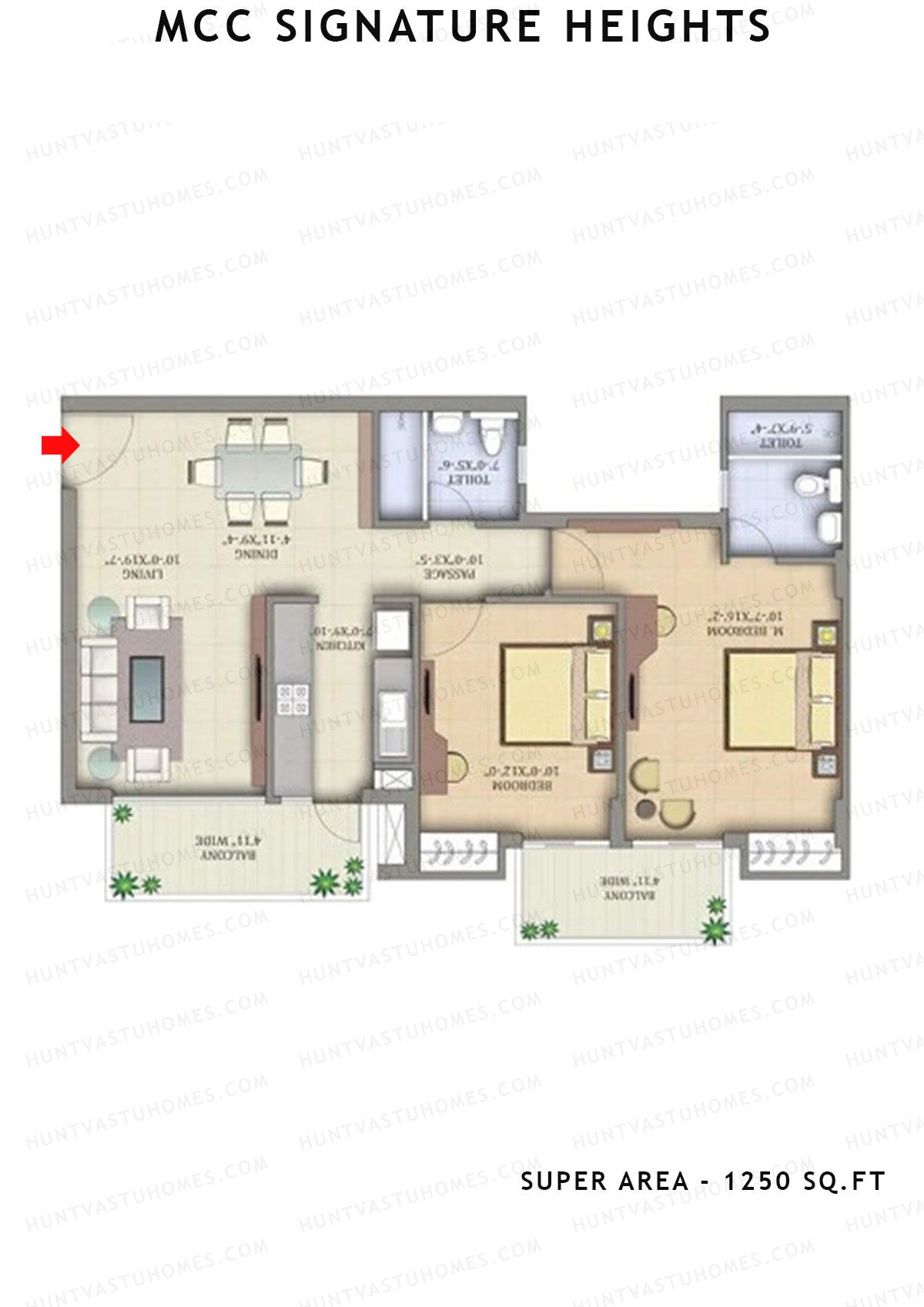 Mcc Signature Heights Tower 3 Unit 2 Floor Plan