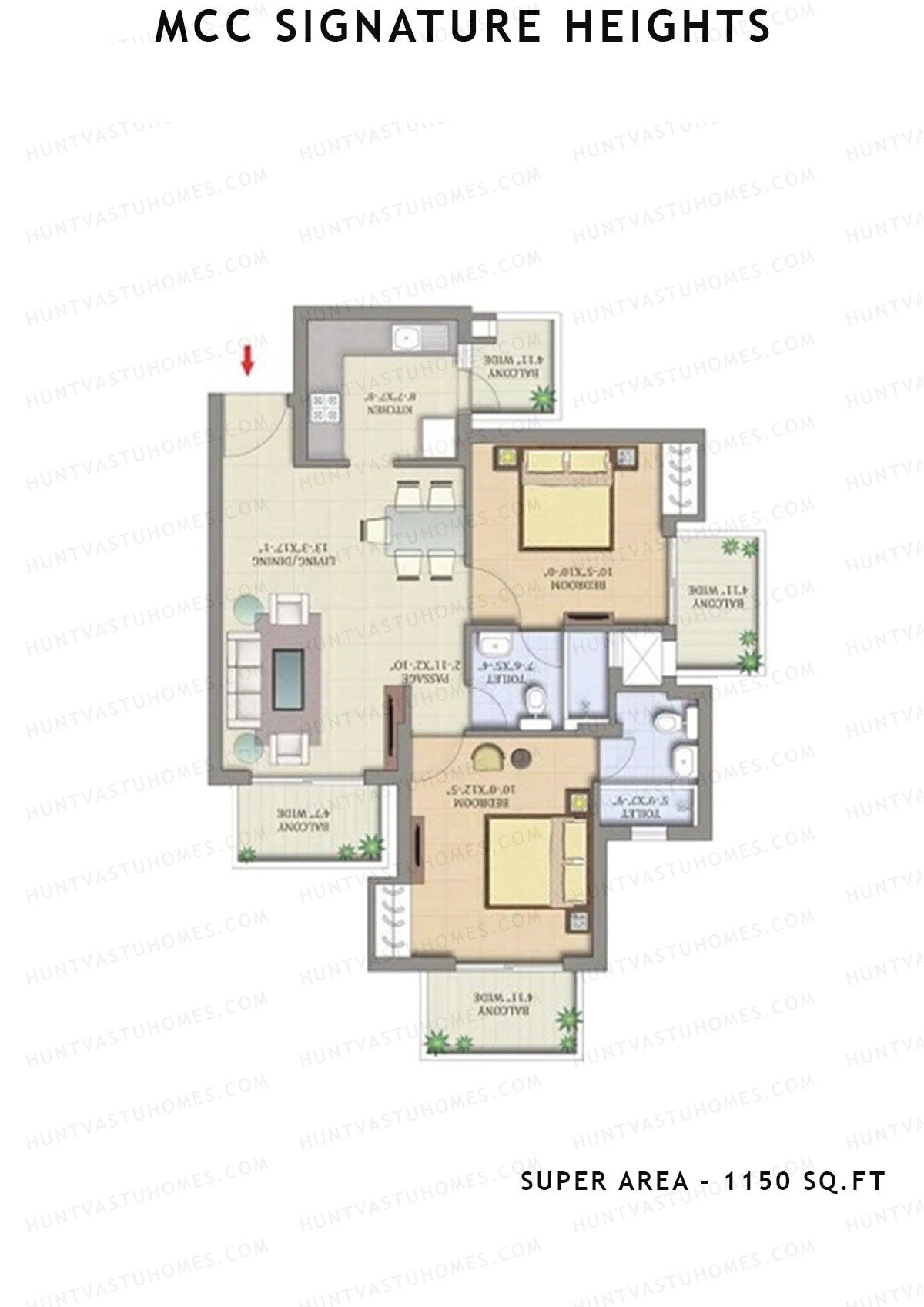 Mcc Signature Heights Tower 4 Unit 3 Floor Plan