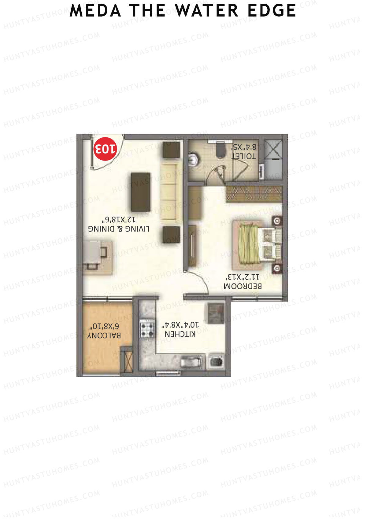 Meda The Water Edge Block B Unit 3 Floor Plan