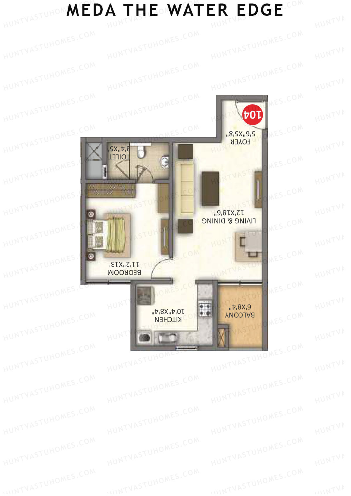 Meda The Water Edge Block B Unit 4 Floor Plan