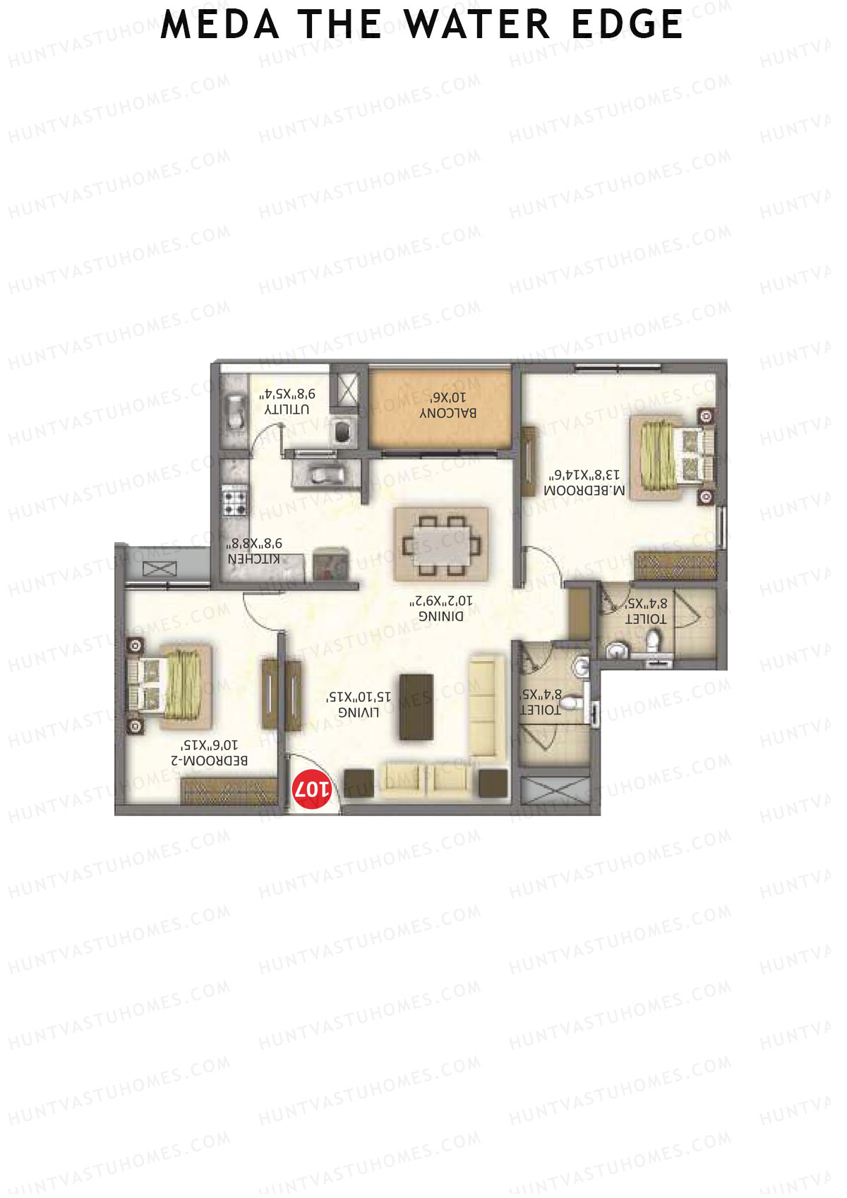 Meda The Water Edge Block B Unit 7 Floor Plan