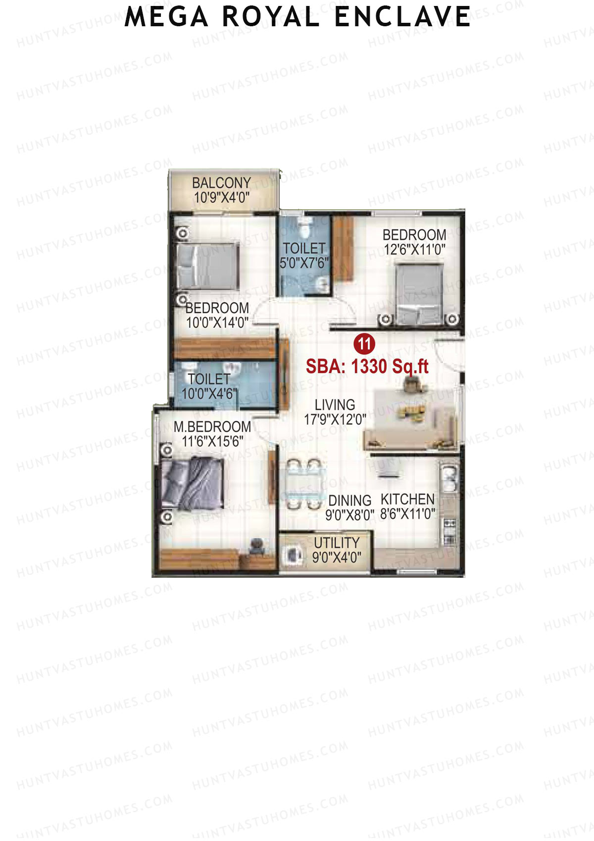 Mega Royal Enclave Tower A Unit 11 Floor Plan