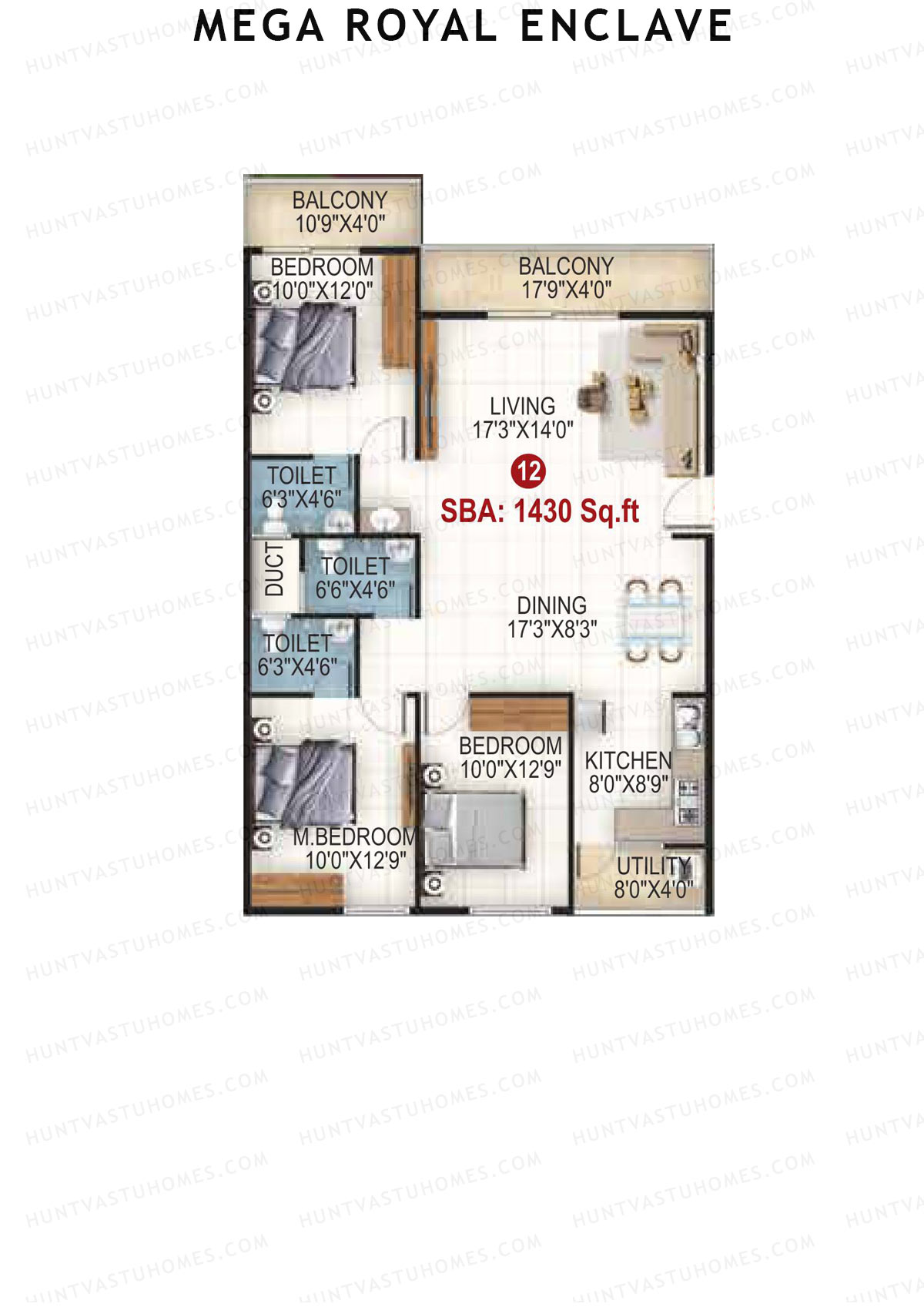 Mega Royal Enclave Tower A Unit 12 Floor Plan