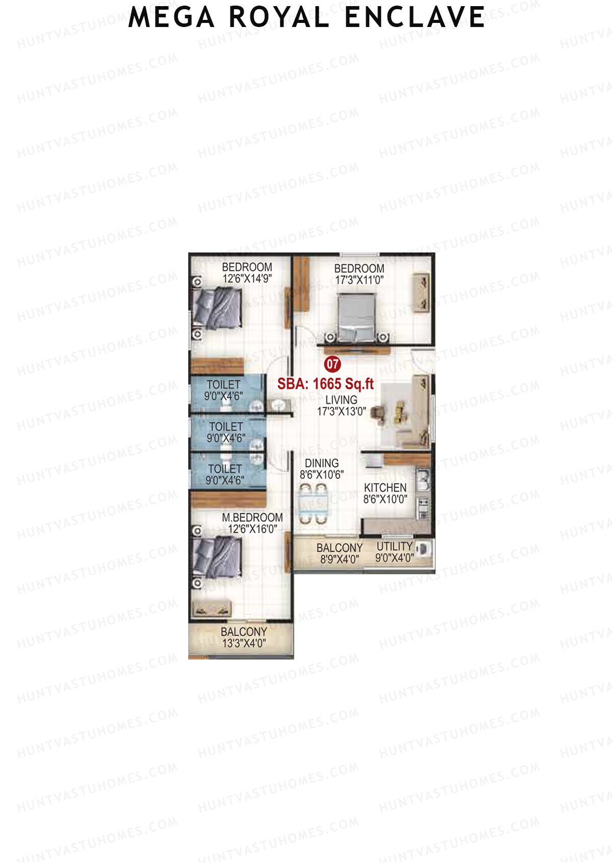 Mega Royal Enclave Tower A Unit 7 Floor Plan